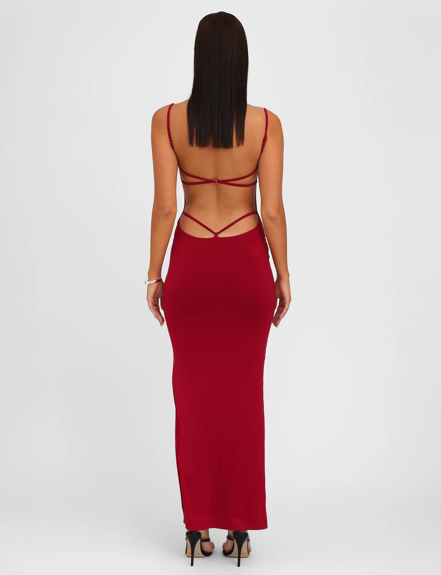 MINERVA MAXI DRESS - RED : BERRY RED