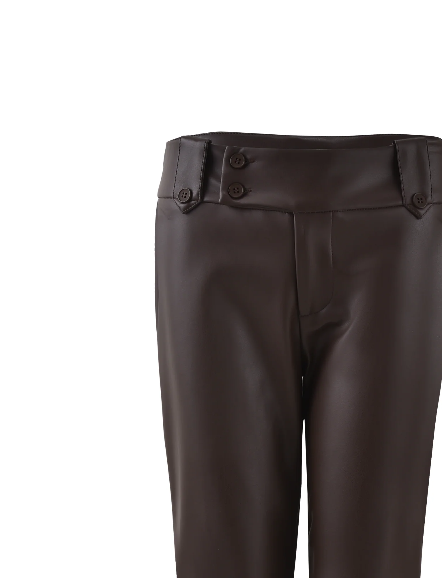 KITTIE PU PANT - BROWN : MOCHA