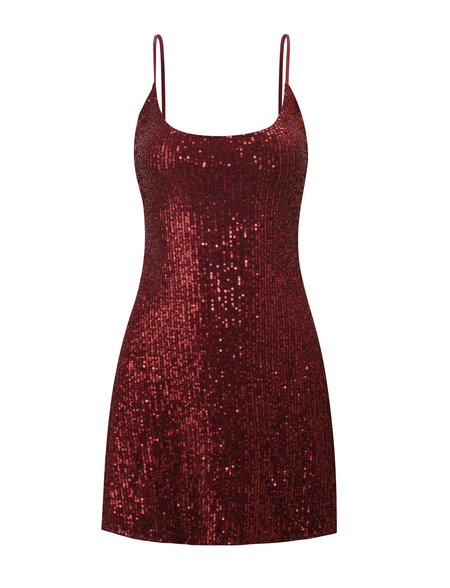 ZEINA MINI DRESS - WINE SEQUIN