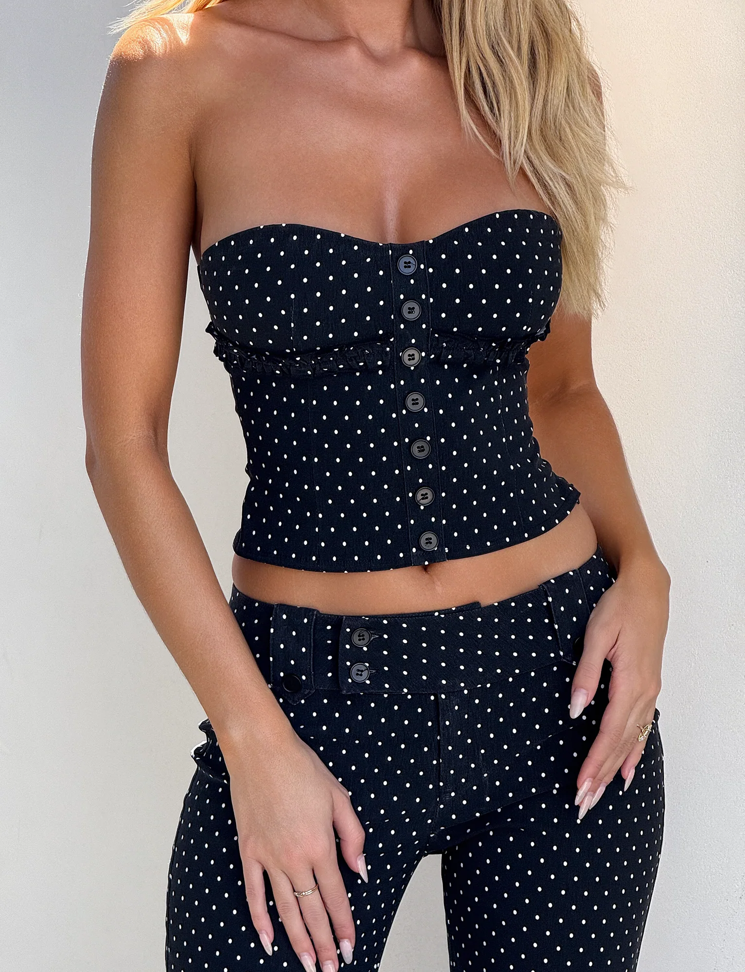 KITTIE PANT - BLACK DOT