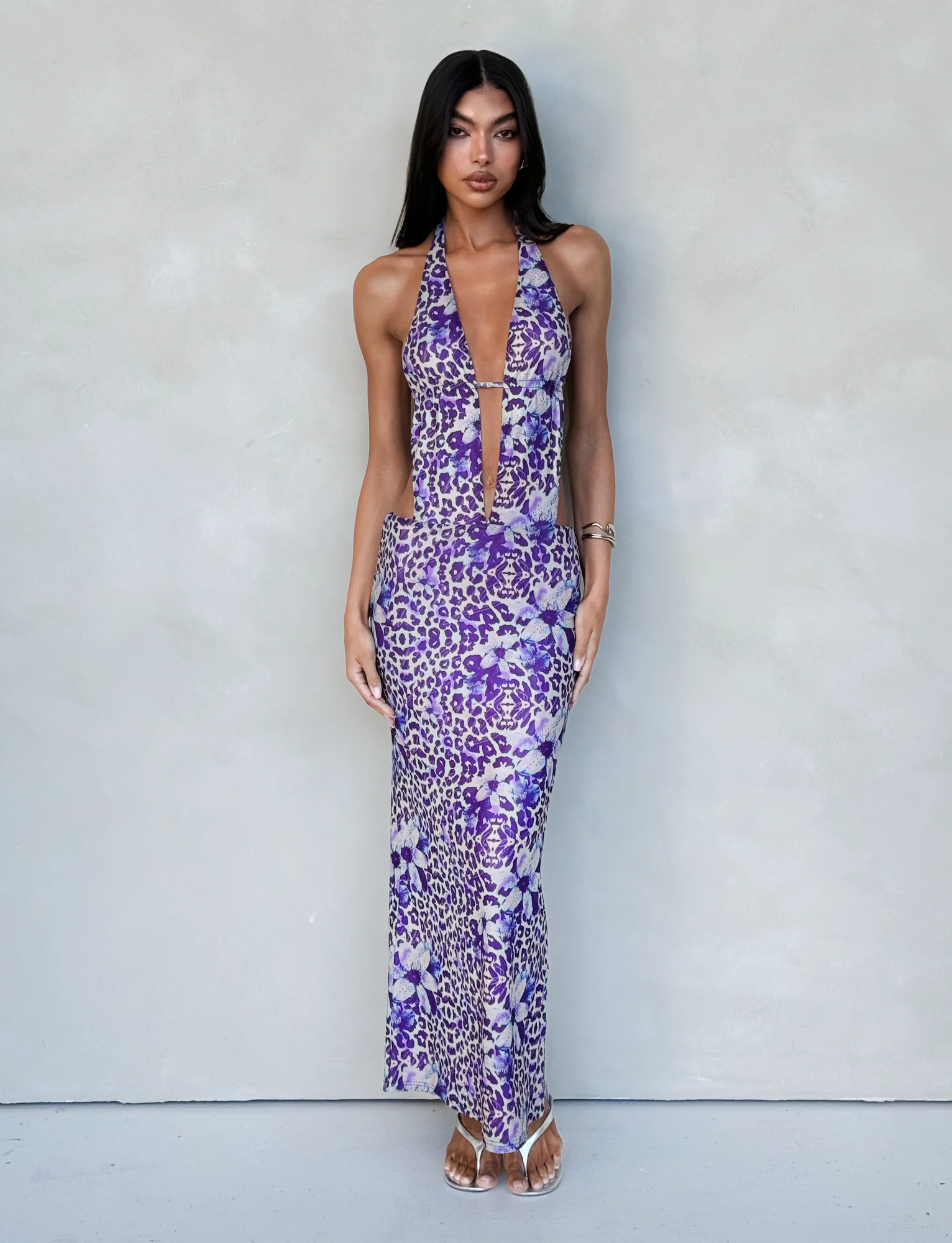 MAGDALENA MAXI DRESS - PURPLE : BY POPPY LEOPARD