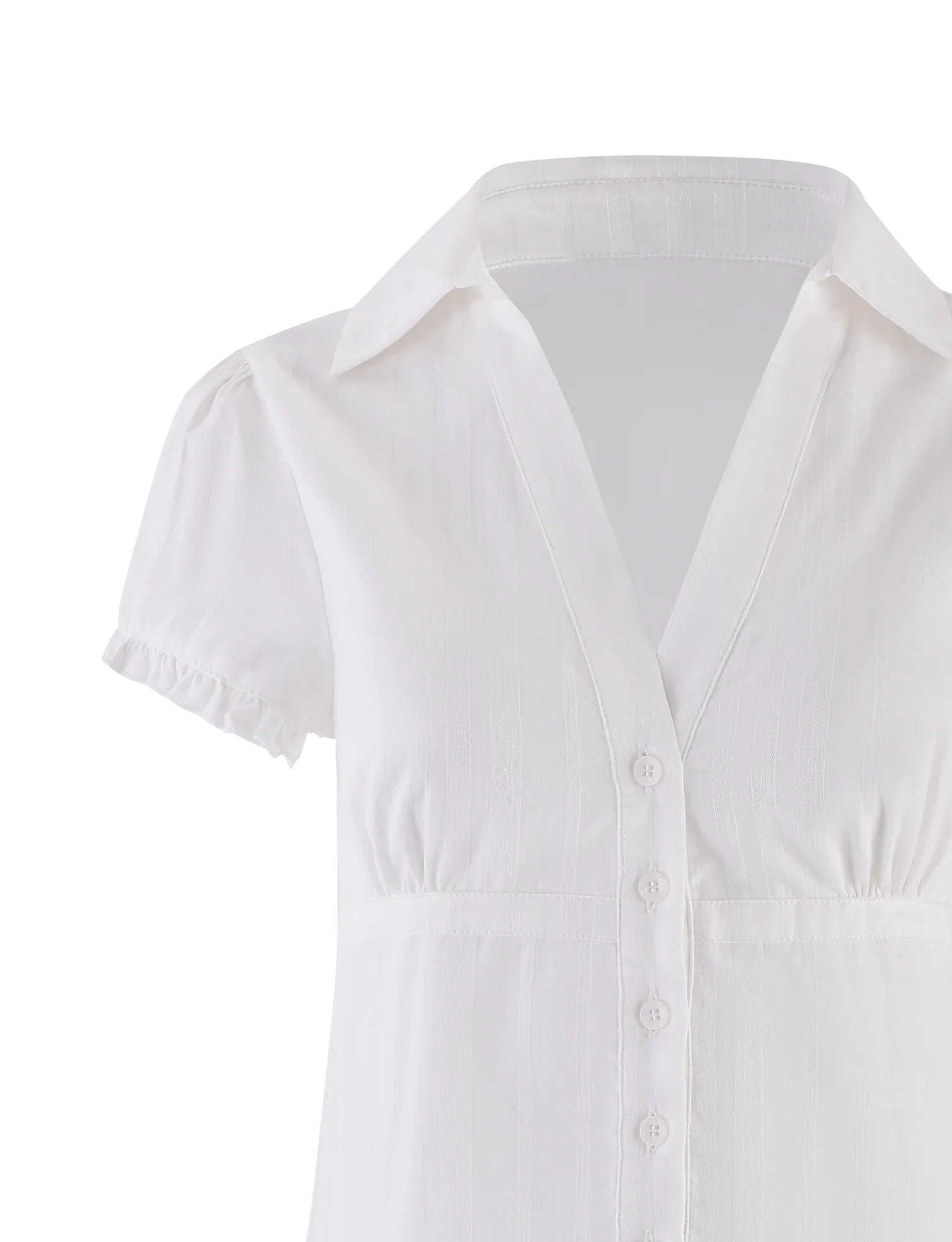 VALERIE SHORT SLEEVE SHIRT - WHITE