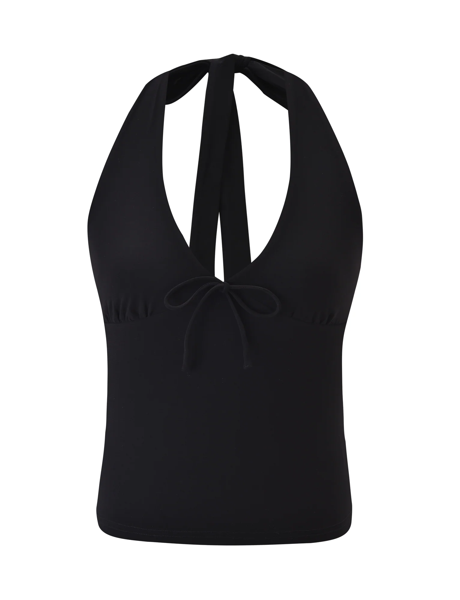 ZINZIE HALTER TOP - BLACK