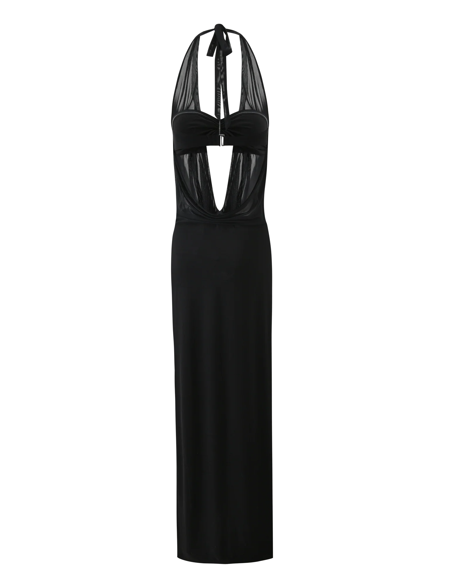 MAKENA TWO-PIECE MAXI DRESS - BLACK