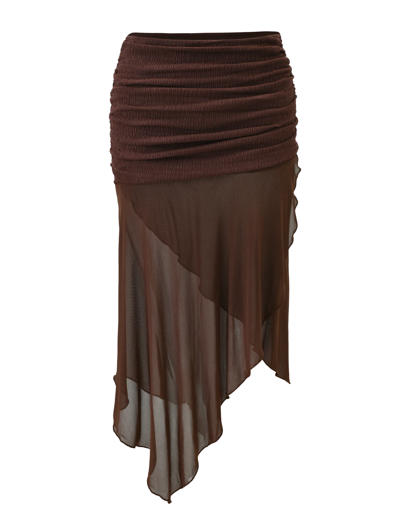 ZINNIA MIDI SKIRT - CHOCOLATE