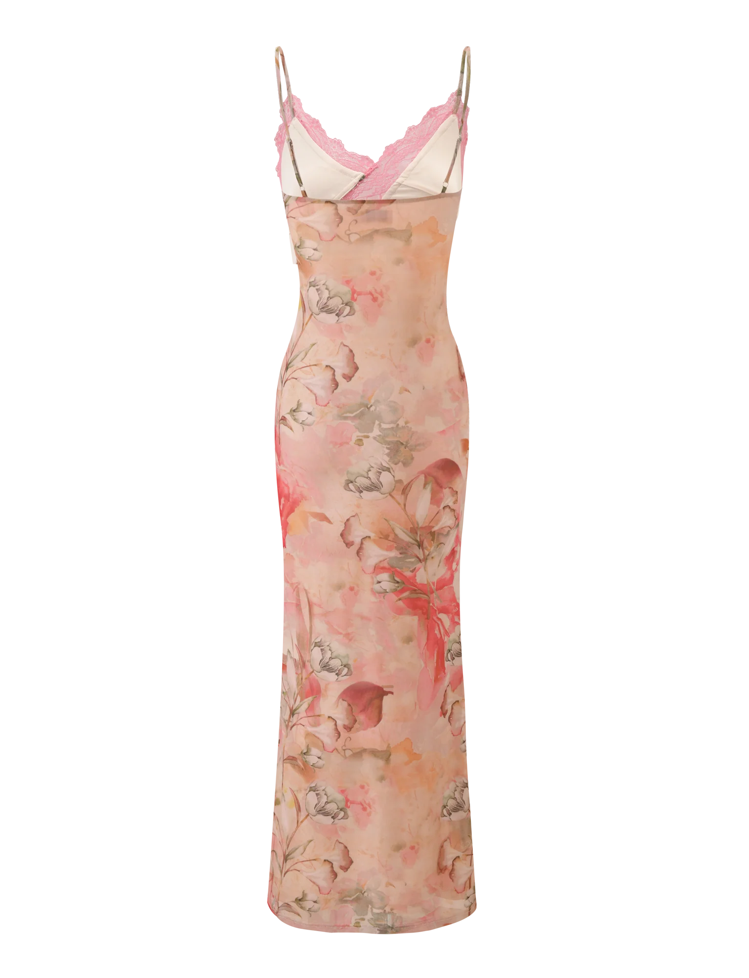 LYRE MAXI DRESS - WATERCOLOUR FLORAL