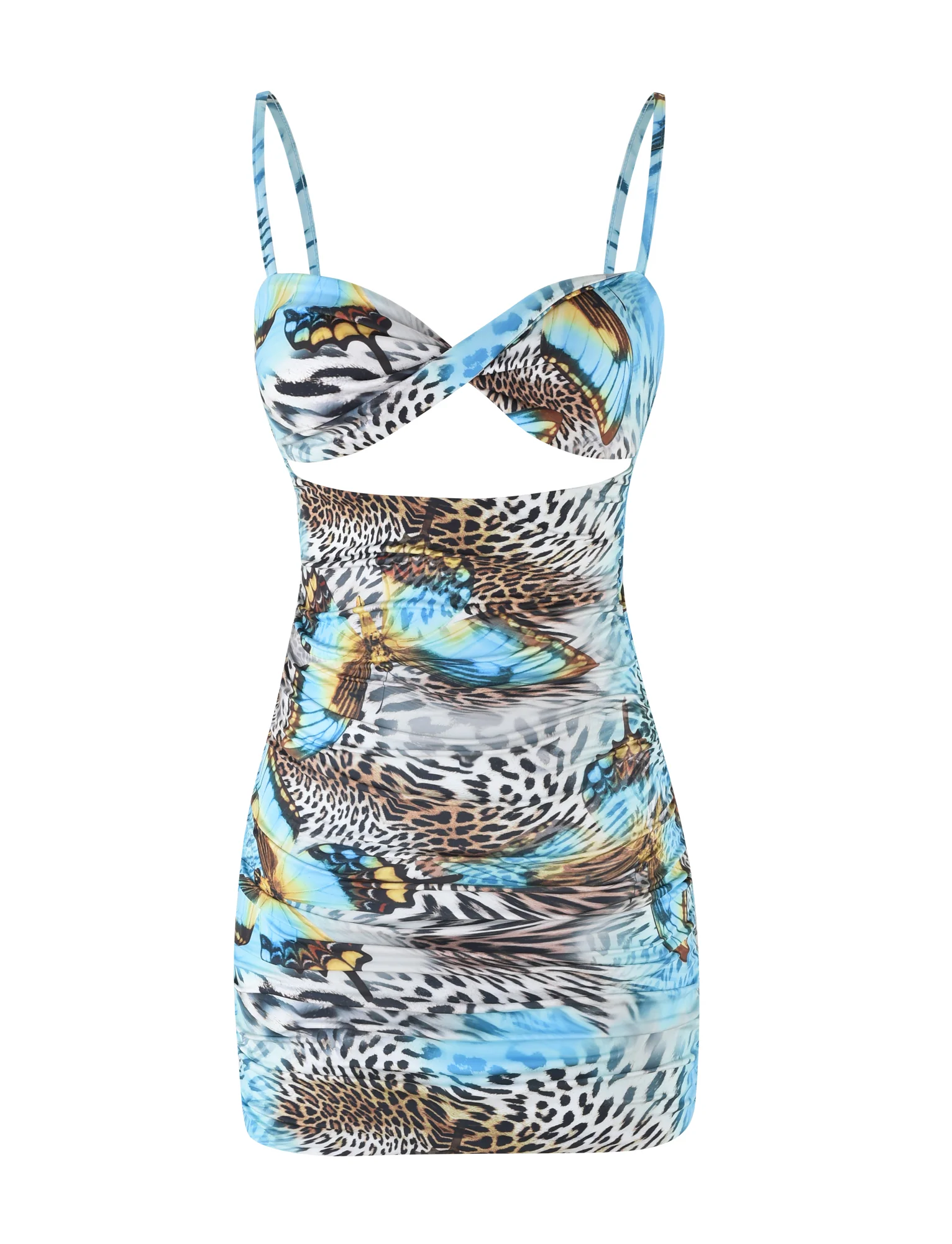 VERA MINI DRESS - MULTI : ANIMAL : BUTTERFLY ANIMAL