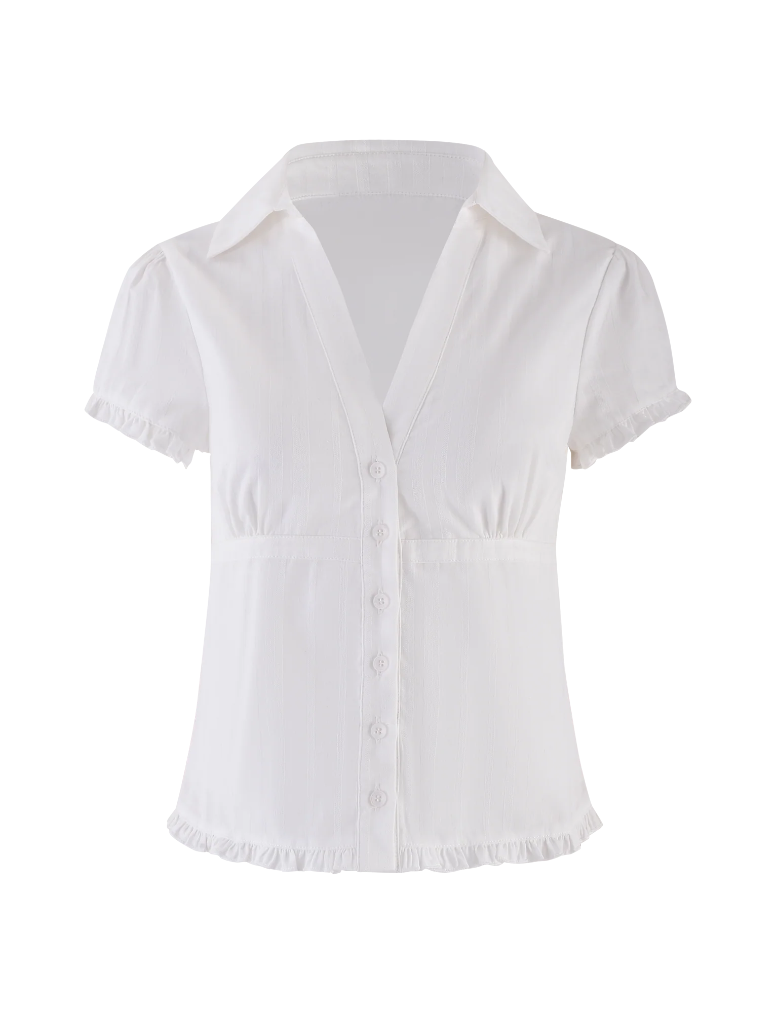 VALERIE SHORT SLEEVE SHIRT - WHITE