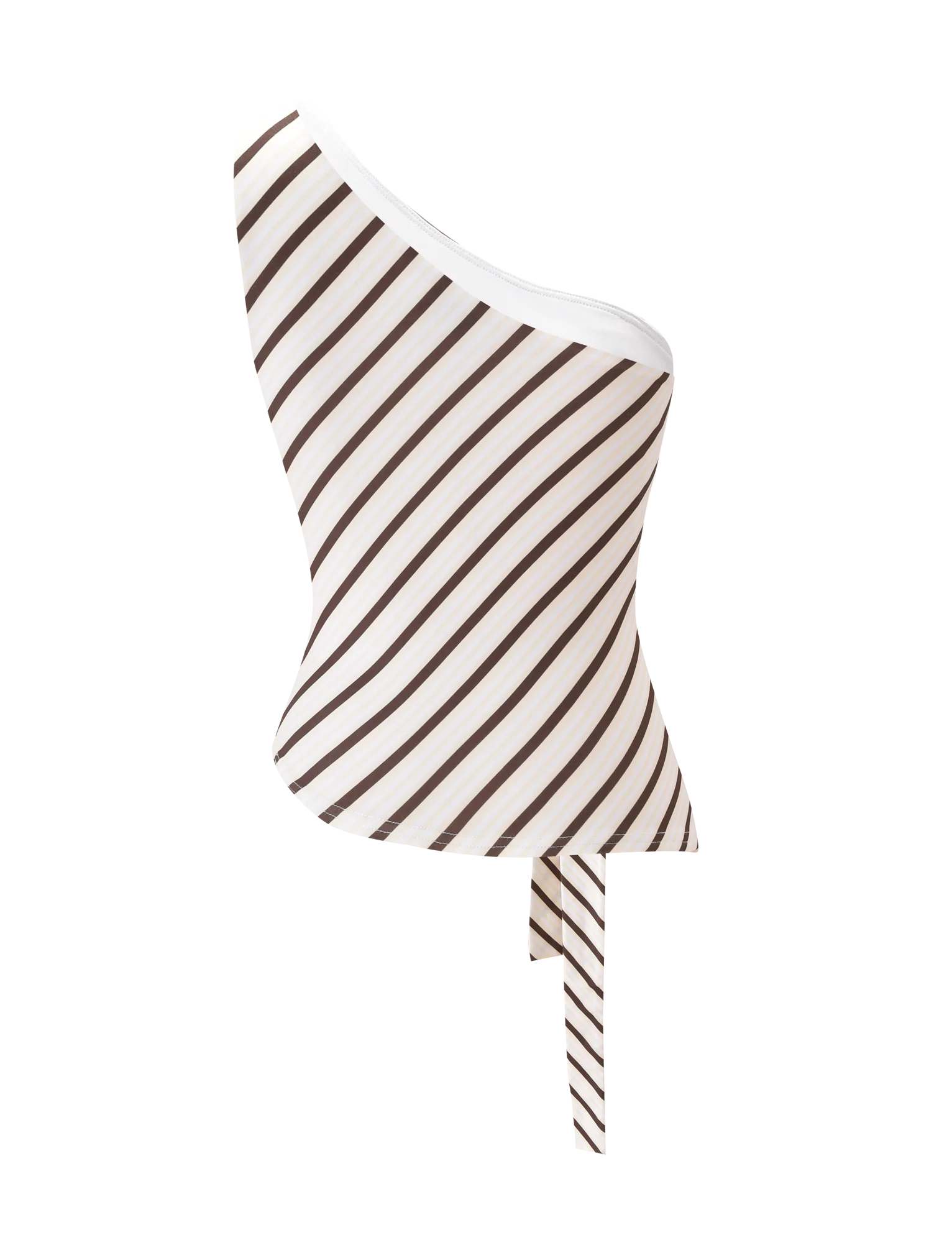 LYLE ONE SHOULDER TOP - YELLOW STRIPE