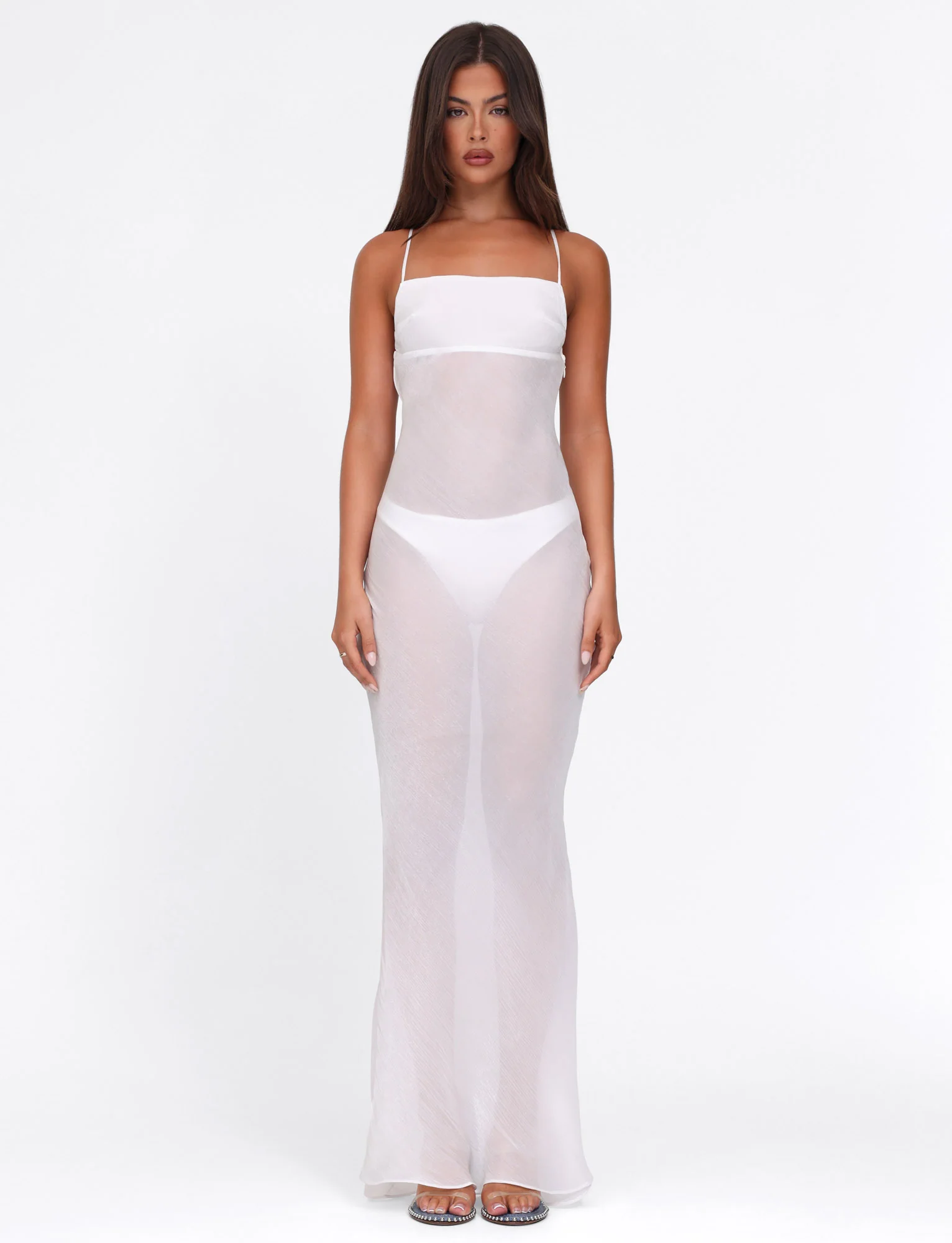 KIAH MAXI DRESS - WHITE : ICE