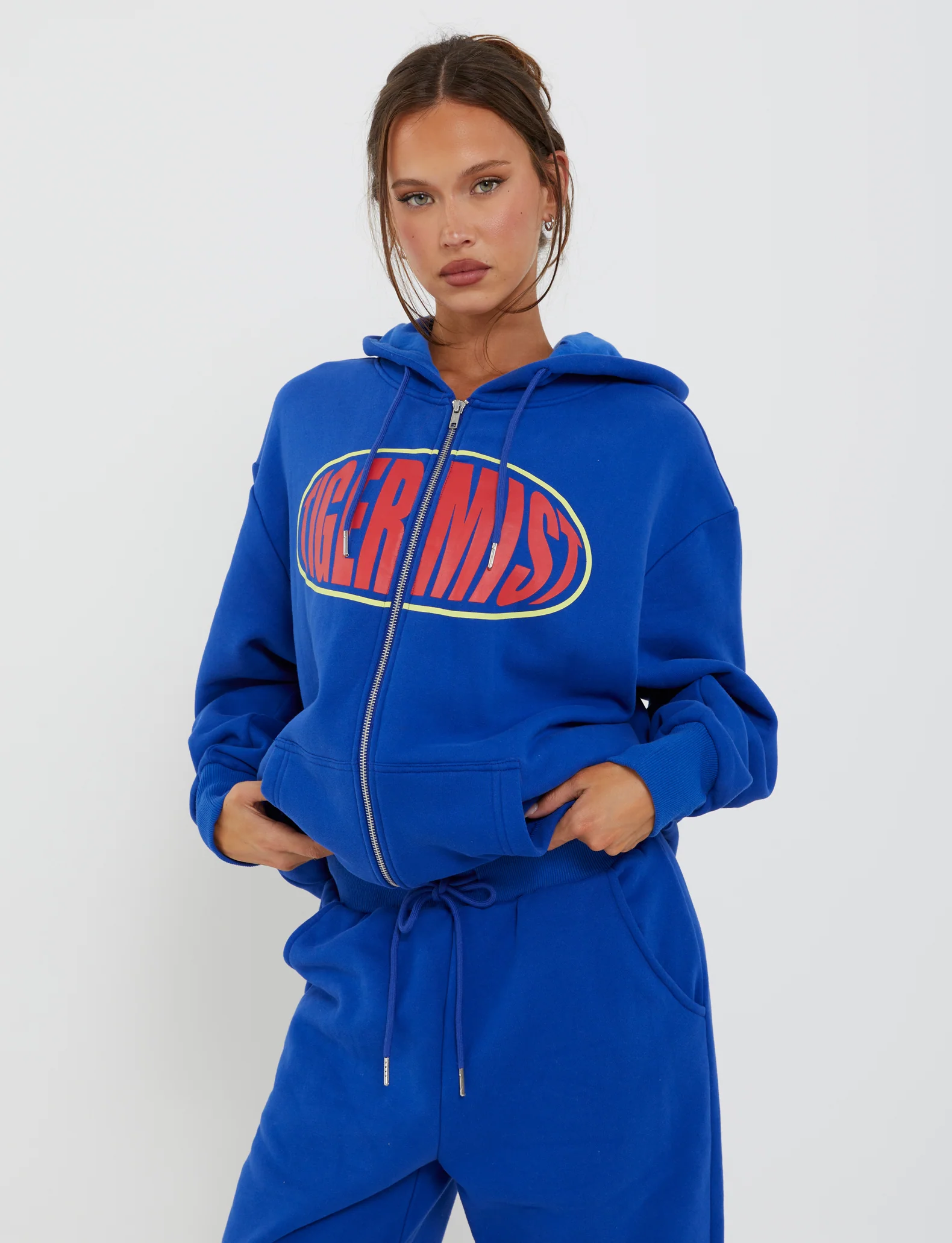 LUMEN ZIP FRONT HOODIE - BLUE