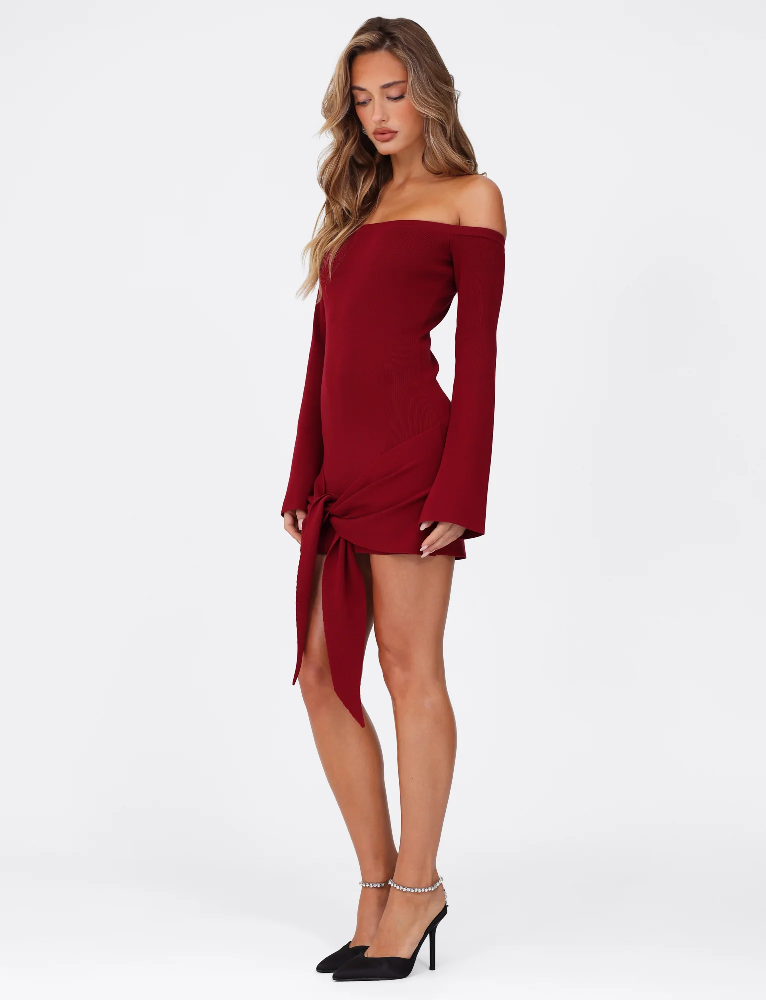 CYPRESS MINI DRESS - RED : WINE