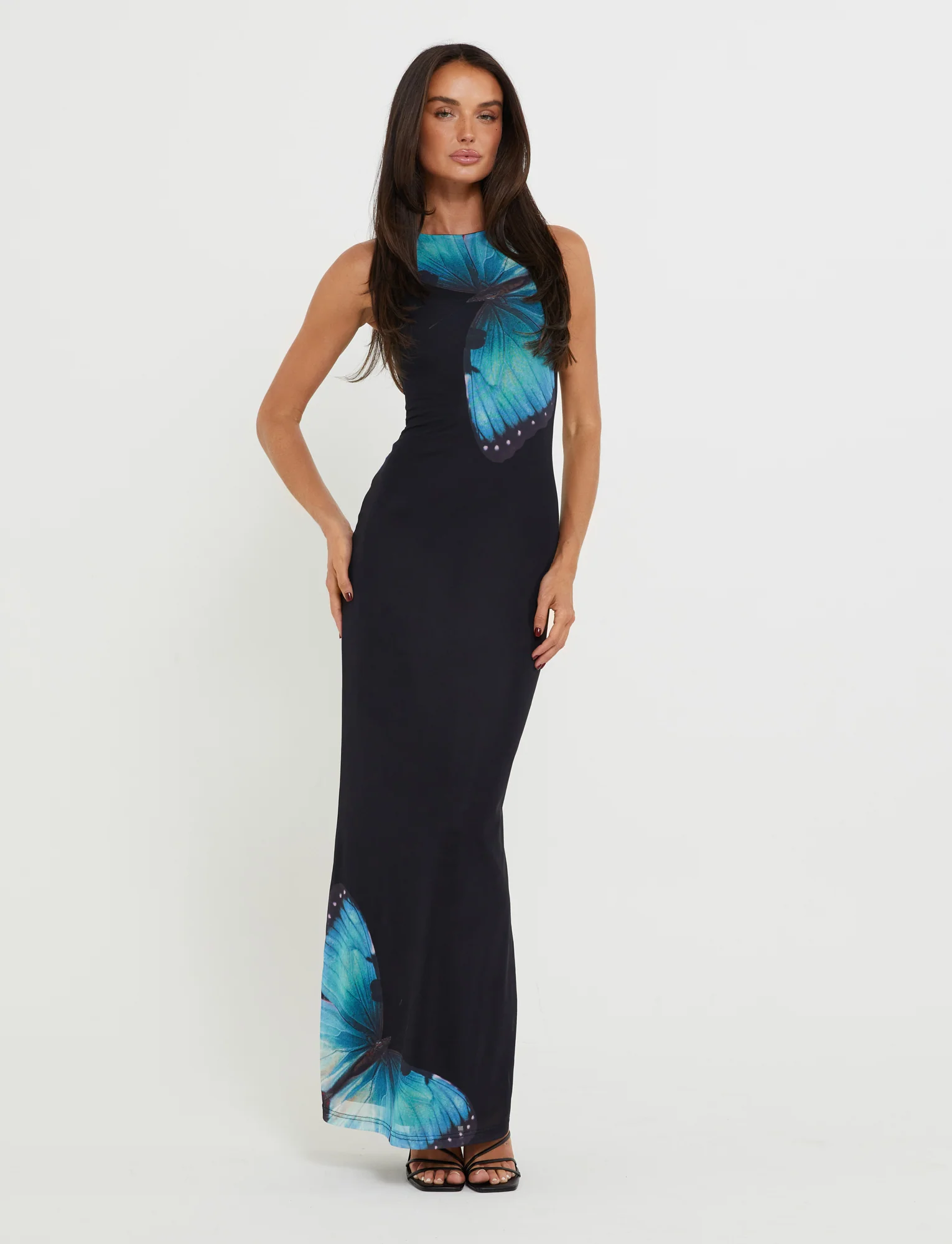 ZAHRAA DRESS - BLACK : BUTTERFLY