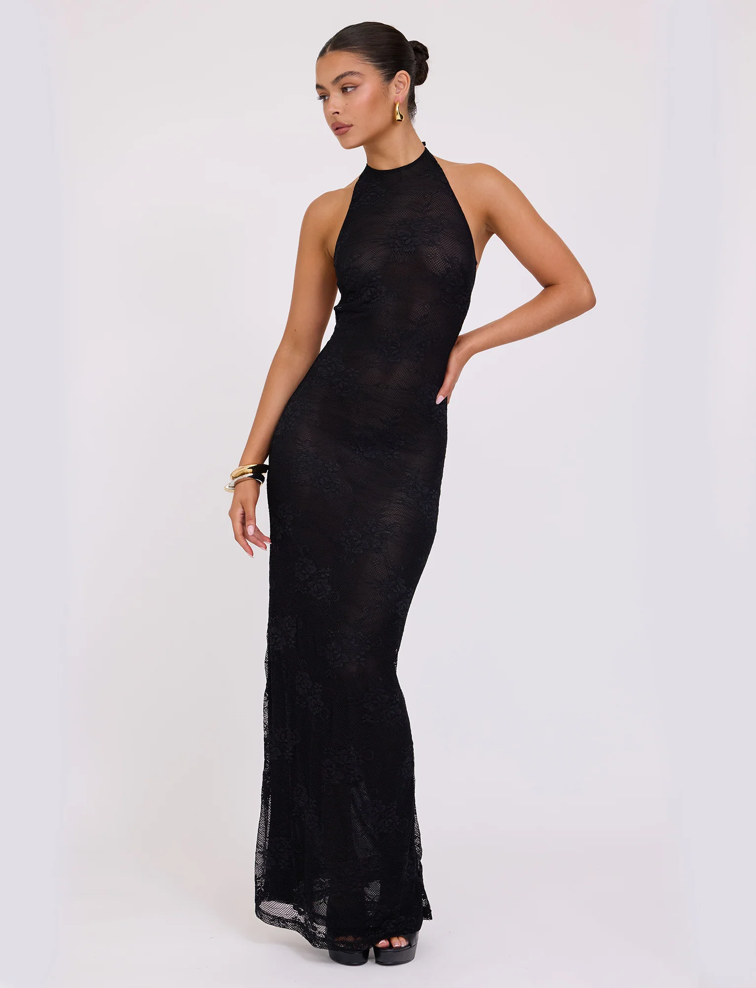 LUCIA DRESS - BLACK : LACE