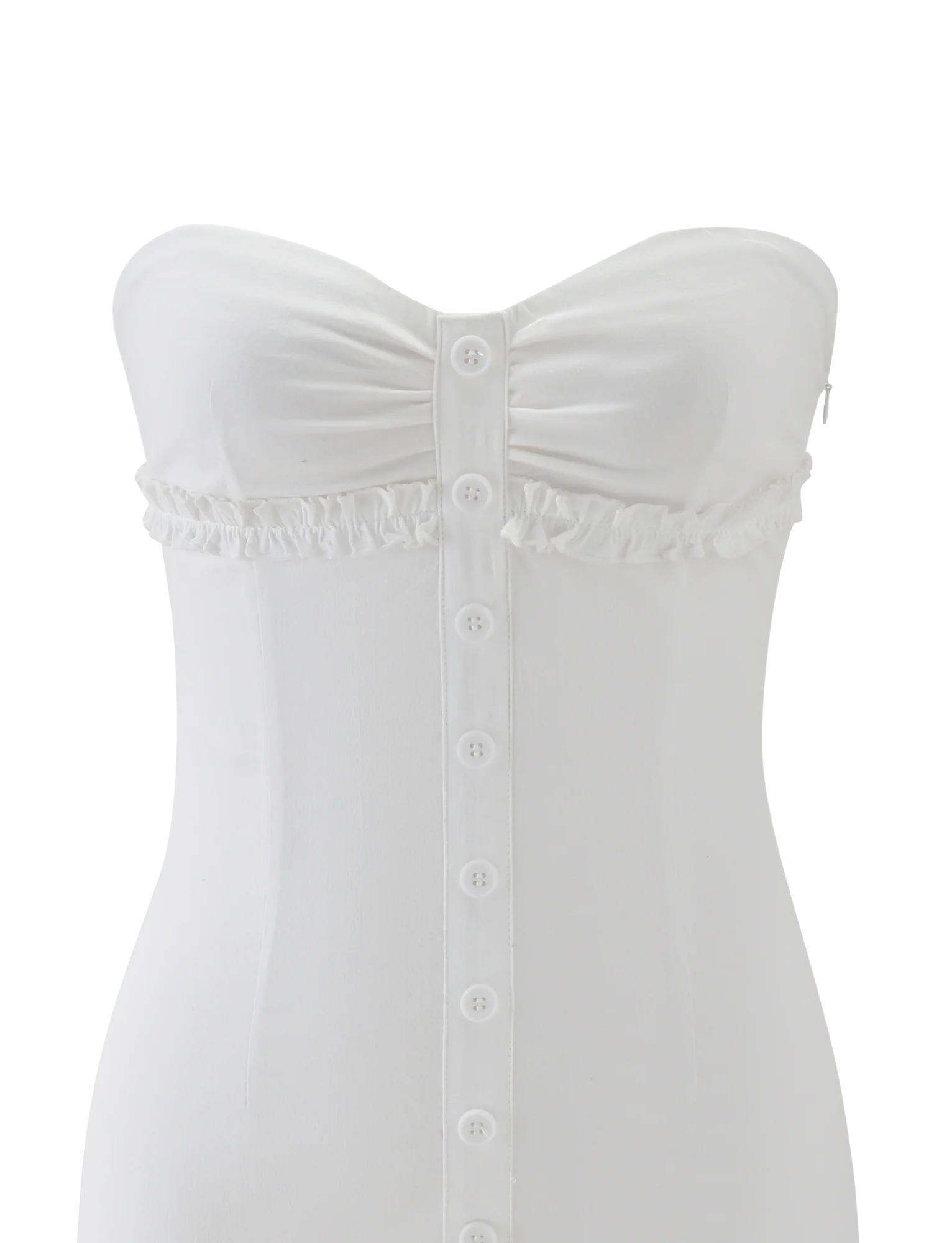 KITTIE STRAPLESS DRESS - WHITE