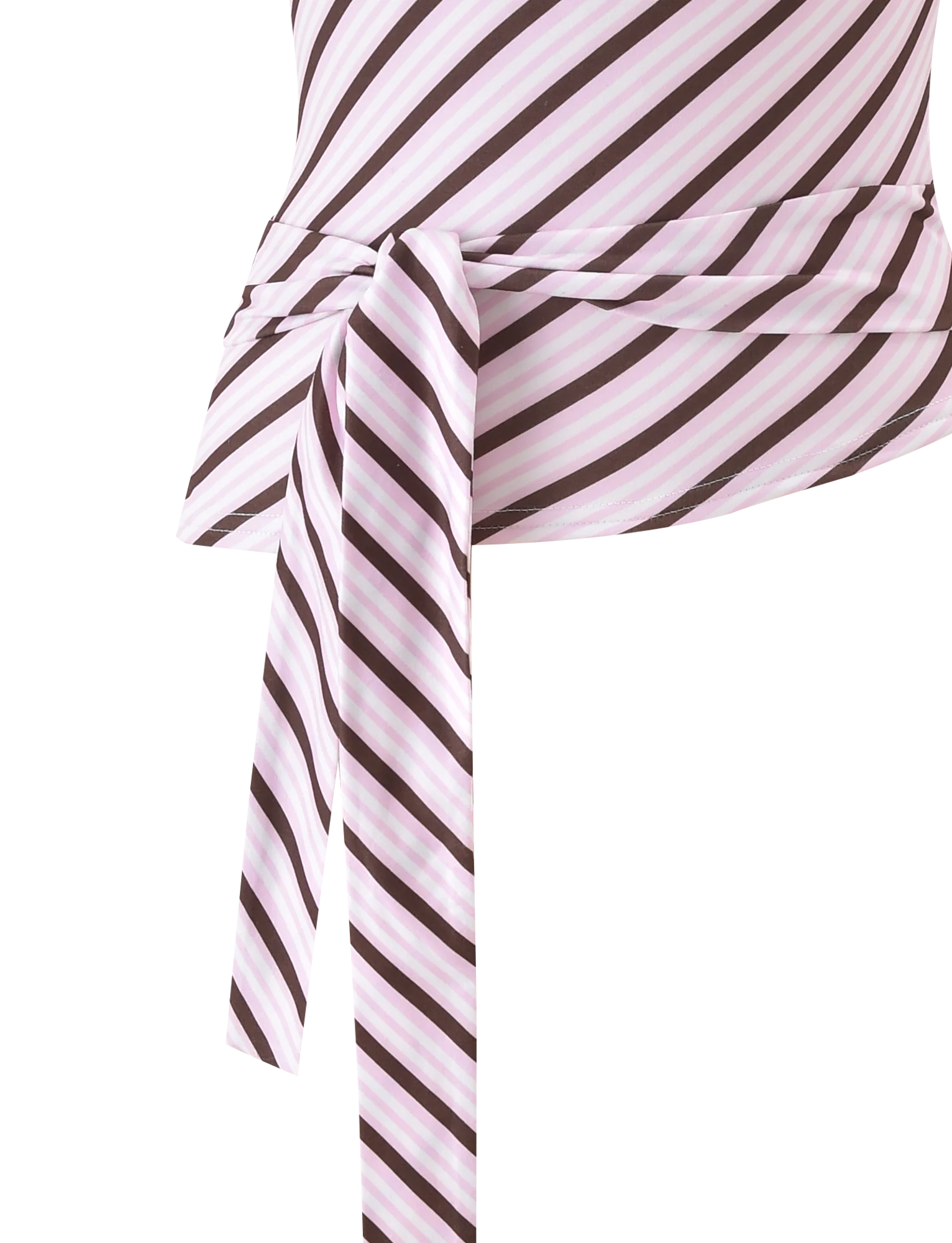 LYLE ONE SHOULDER TOP - PINK STRIPE