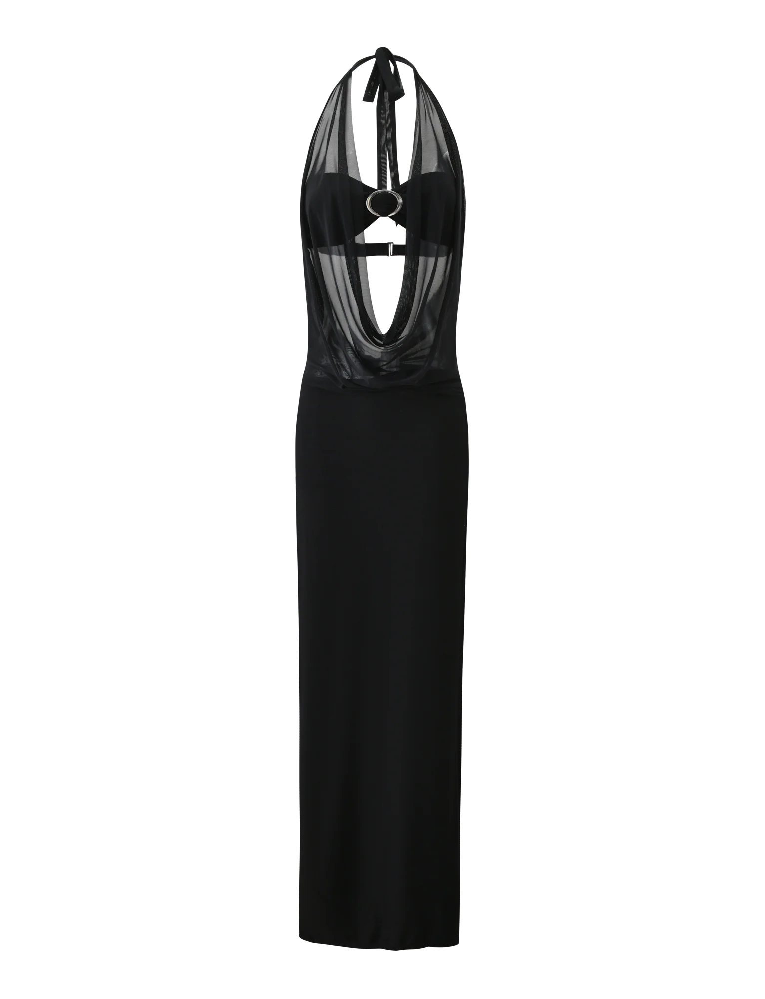 MAKENA TWO-PIECE MAXI DRESS - BLACK