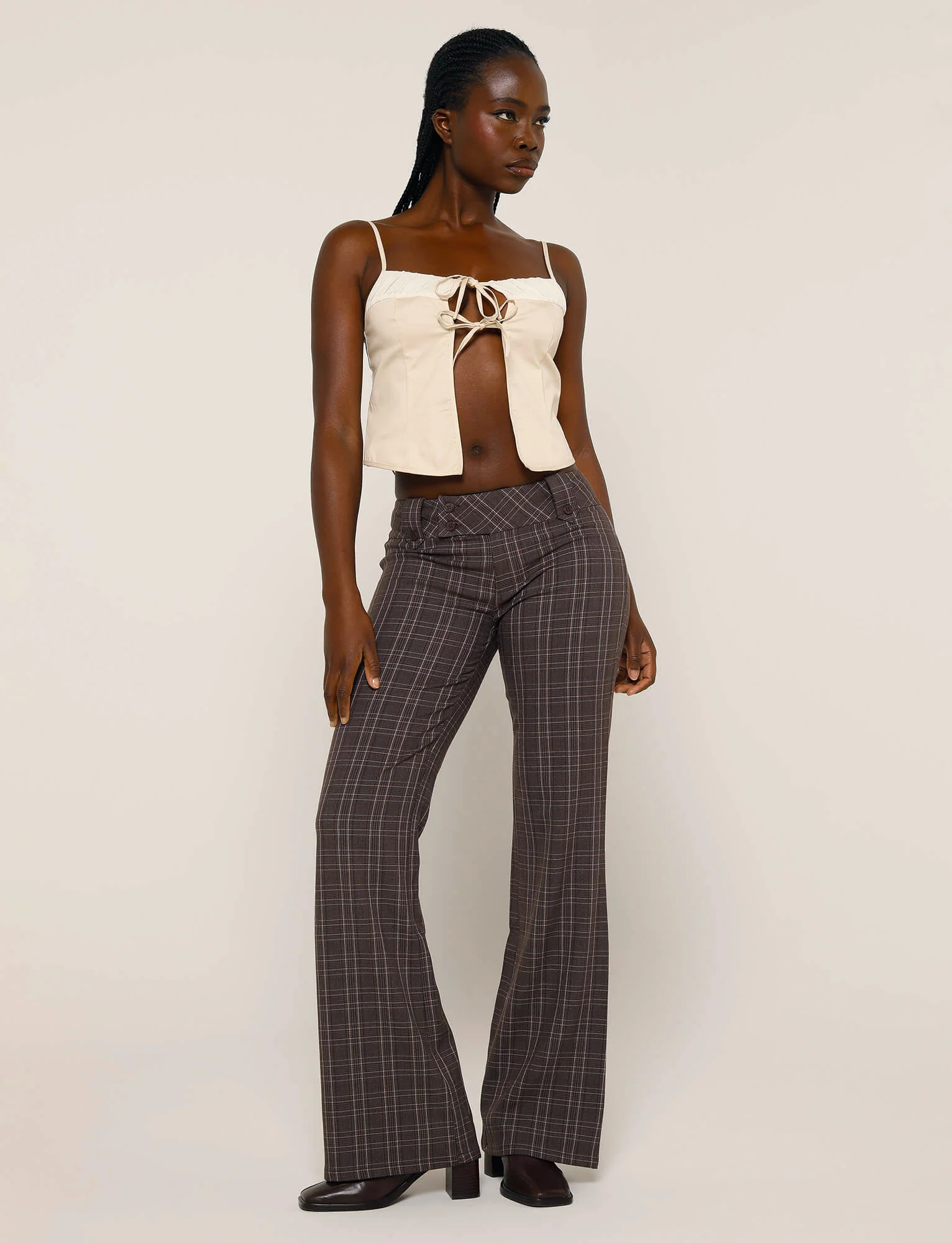 KITTIE PANT - BROWN : CHOCOLATE CHECK