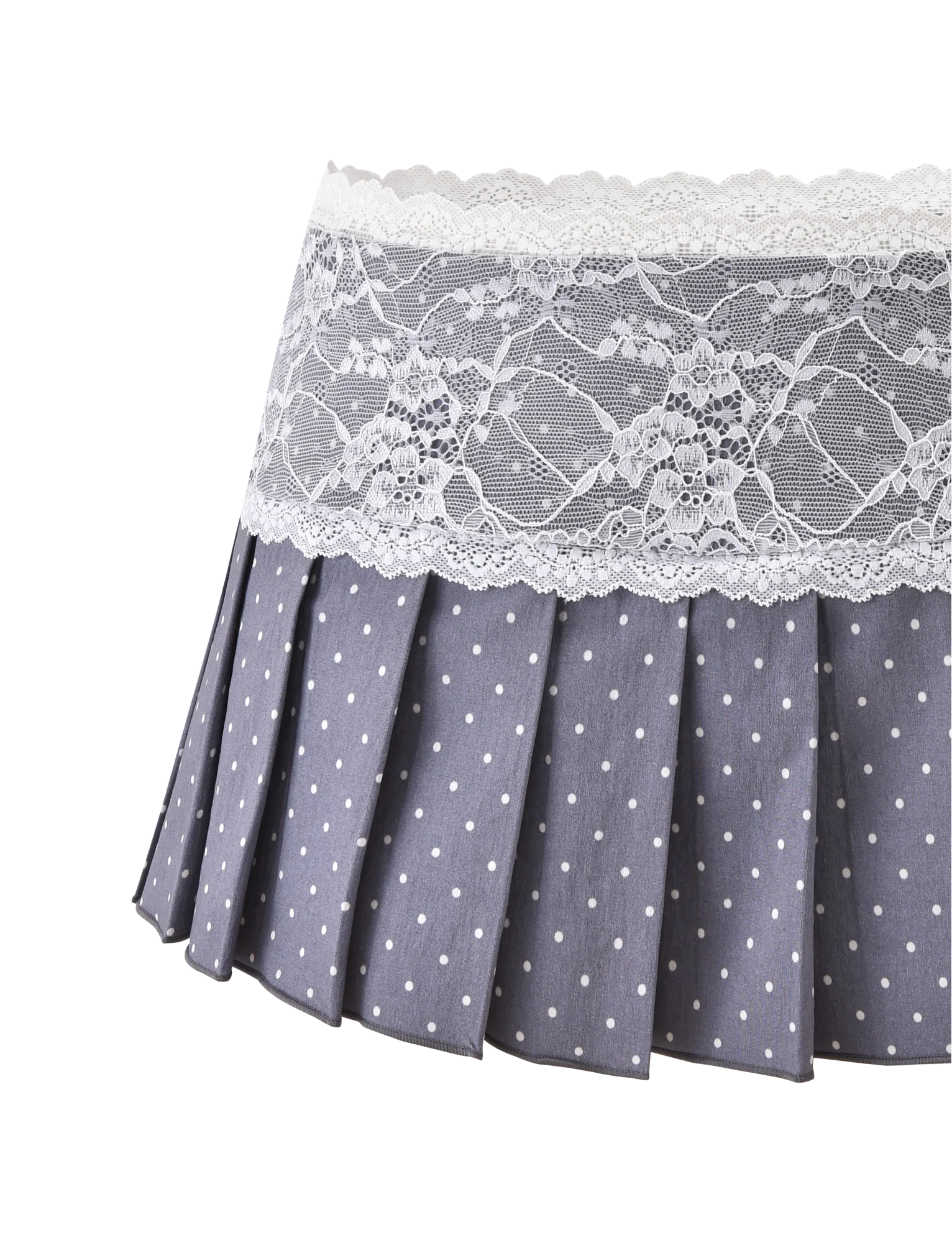 KITTIE LACE SKORT - GREY DOT