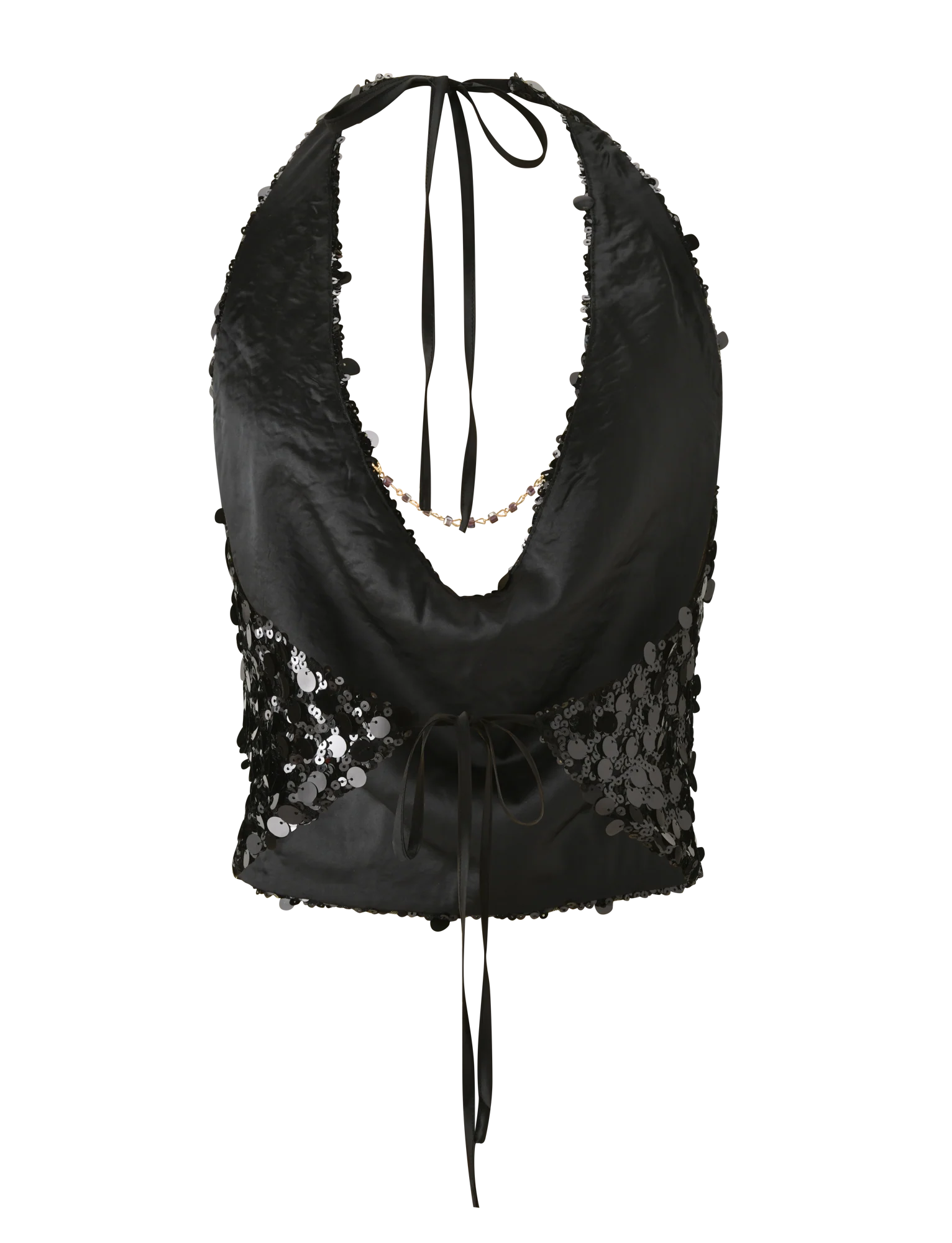 ZANA TOP - BLACK SEQUIN