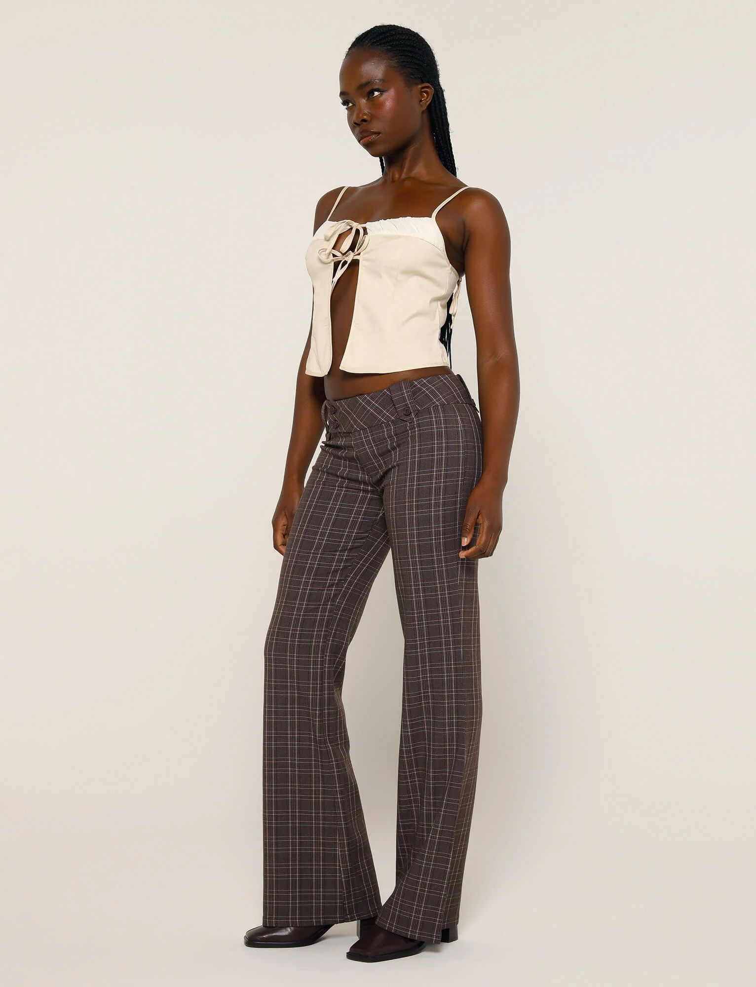 KITTIE PANT - BROWN : CHOCOLATE CHECK