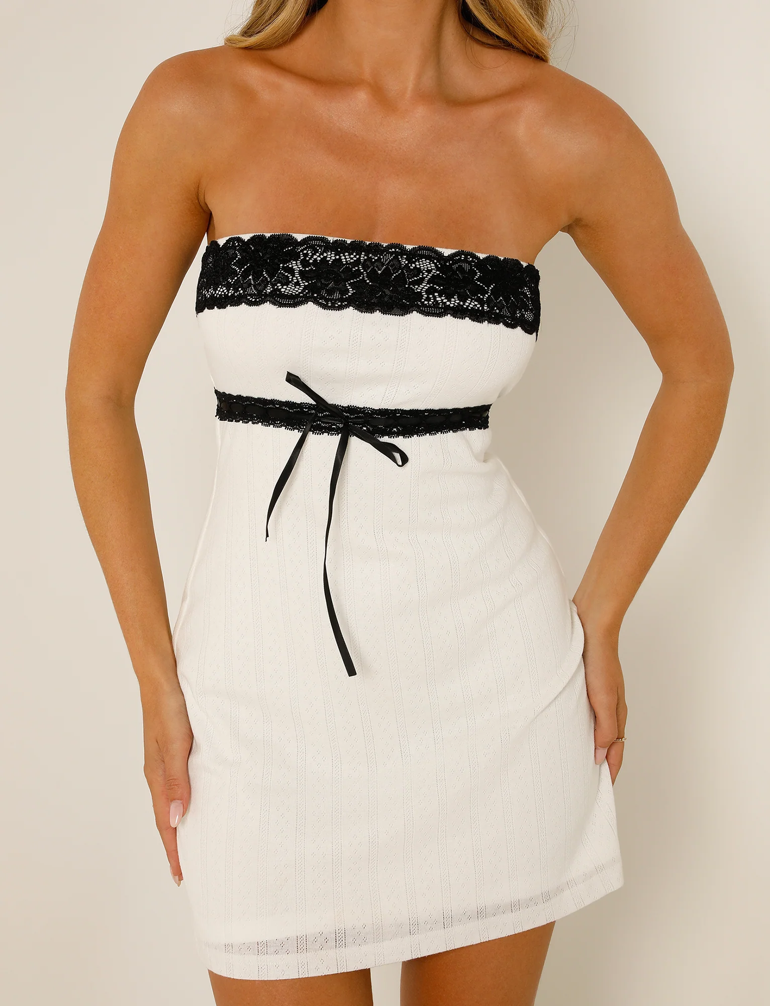 MARCIA MINI DRESS - WHITE