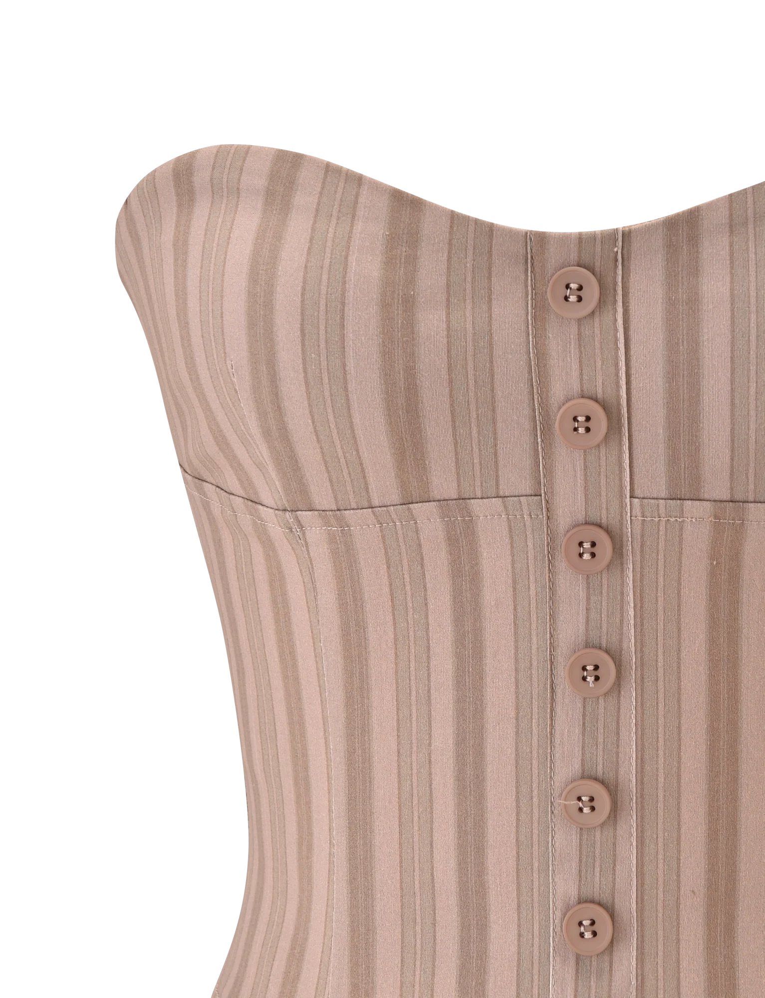KITTIE STRAPLESS CORSET - TAUPE STRIPE