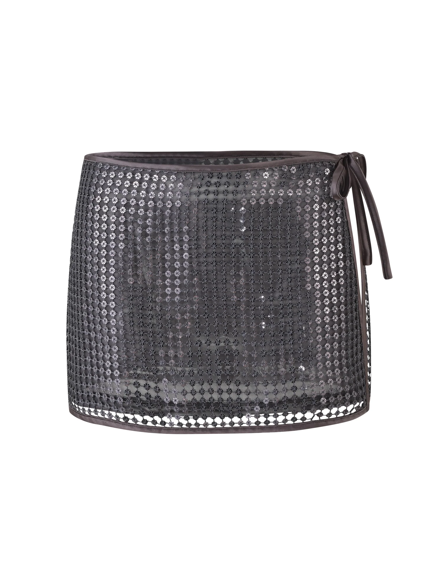 VERENA MINI SKIRT - STEEL GREY