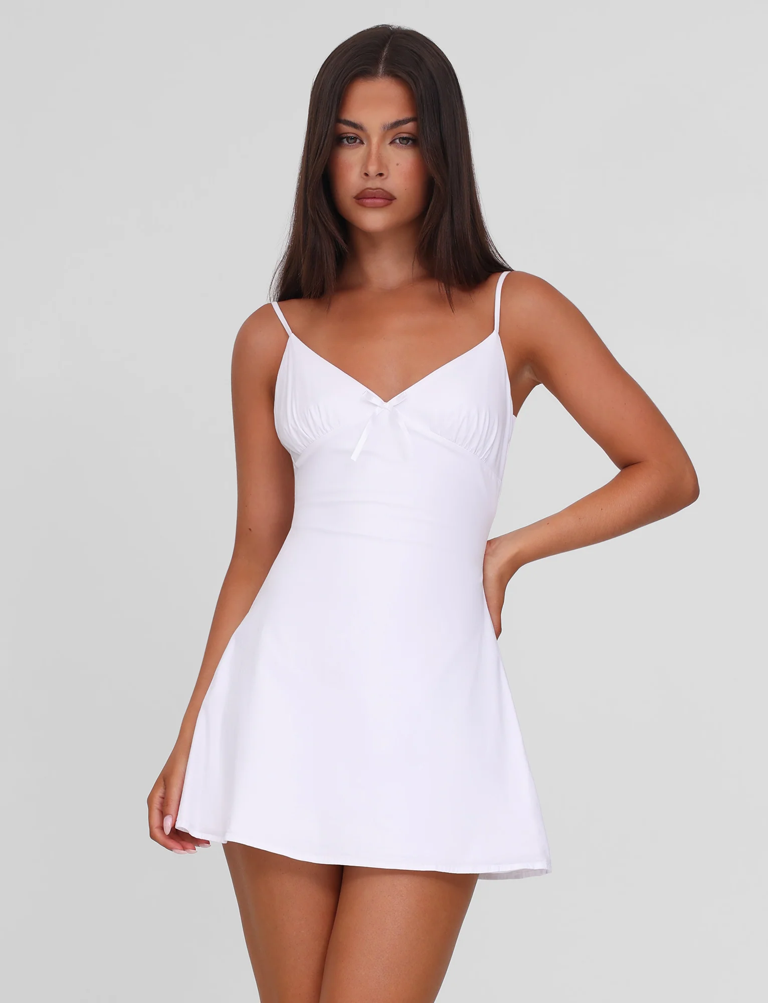 WINNIE MINI DRESS - WHITE
