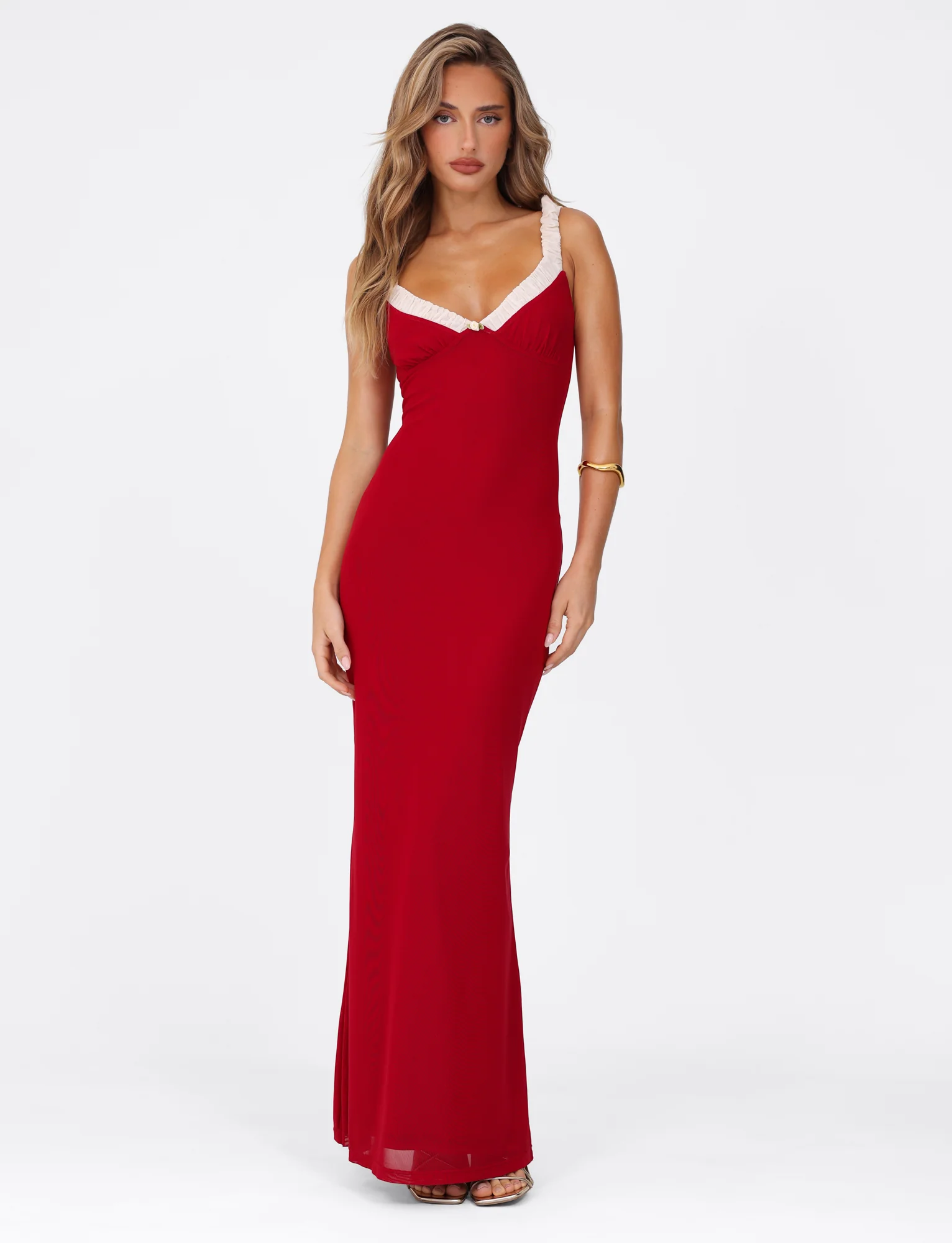AMARAN MAXI DRESS - RED : BURGUNDY