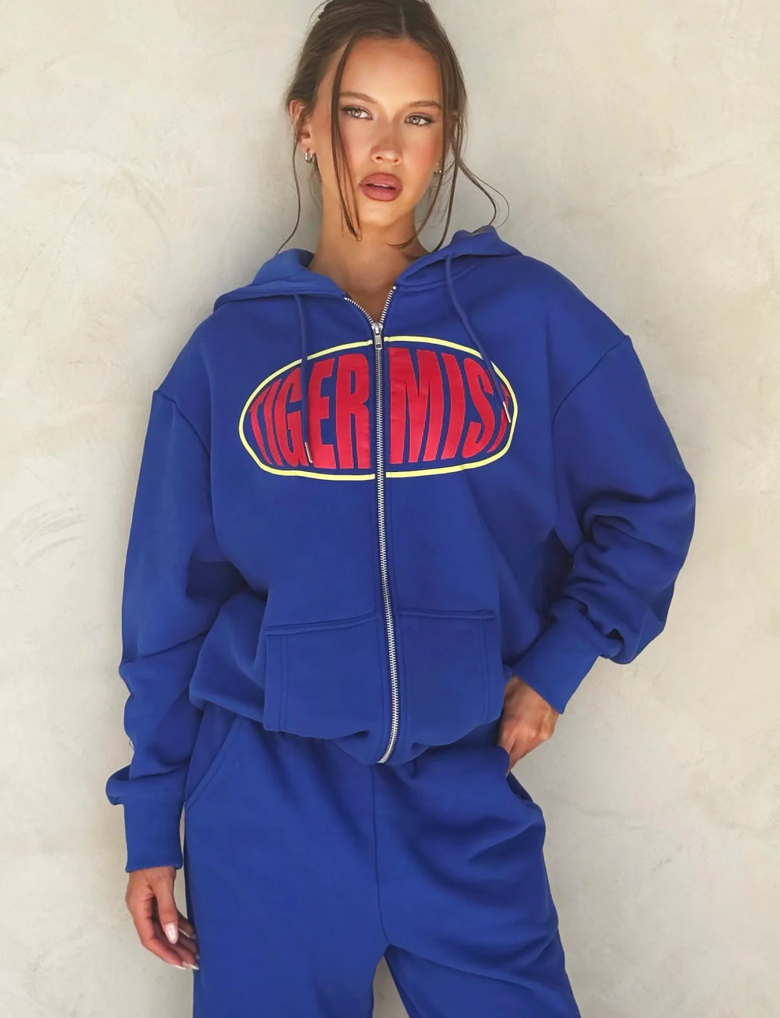 LUMEN ZIP FRONT HOODIE - BLUE