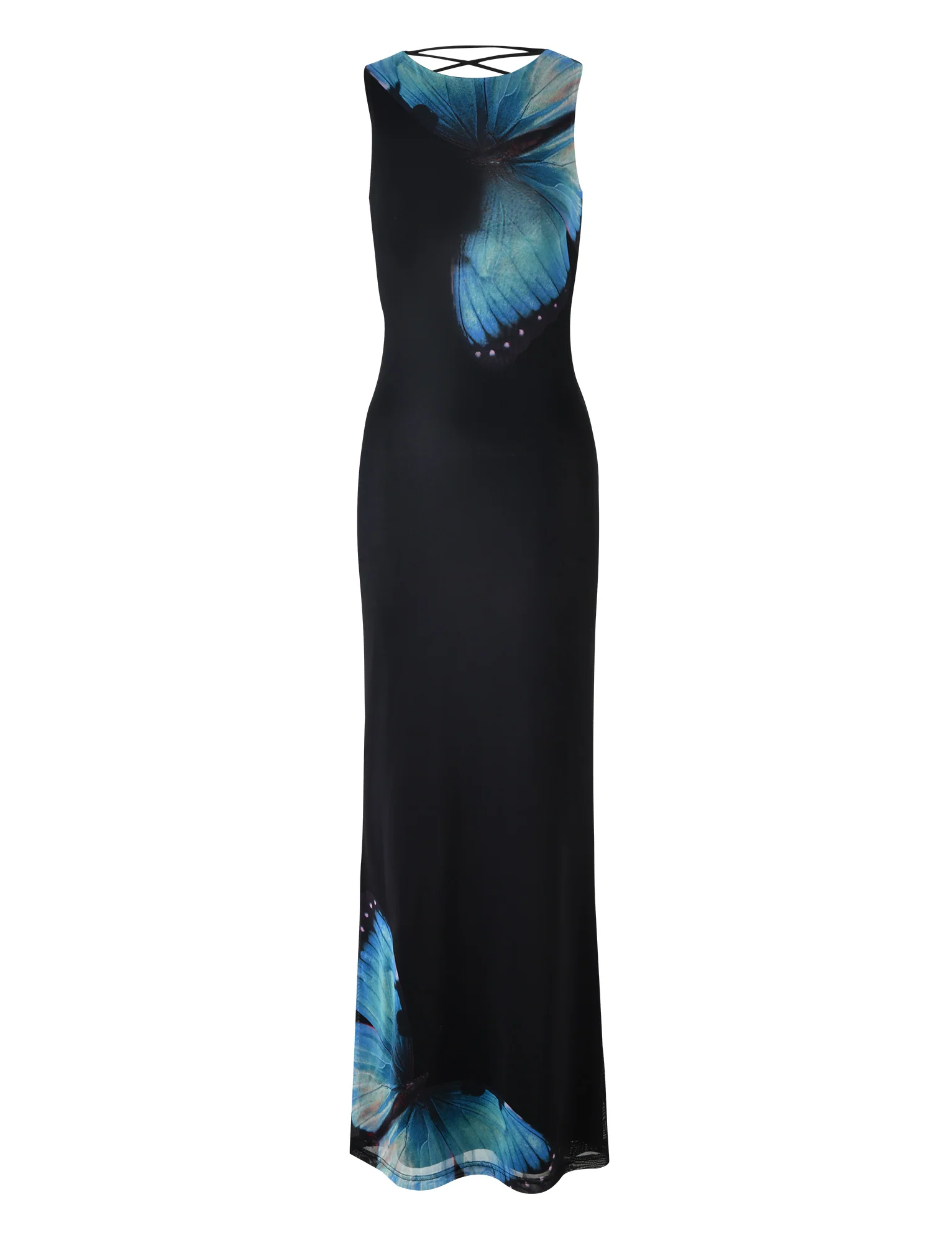 ZAHRAA DRESS - BLACK : BUTTERFLY