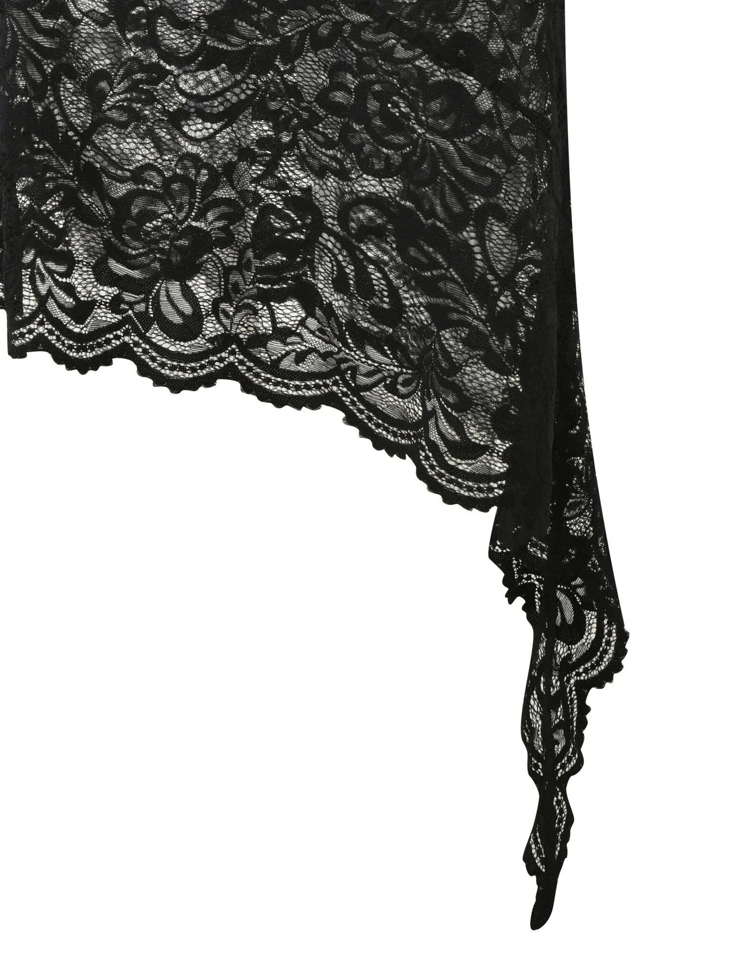 SIYA MIDI SKIRT - BLACK : LACE : BLACK LACE