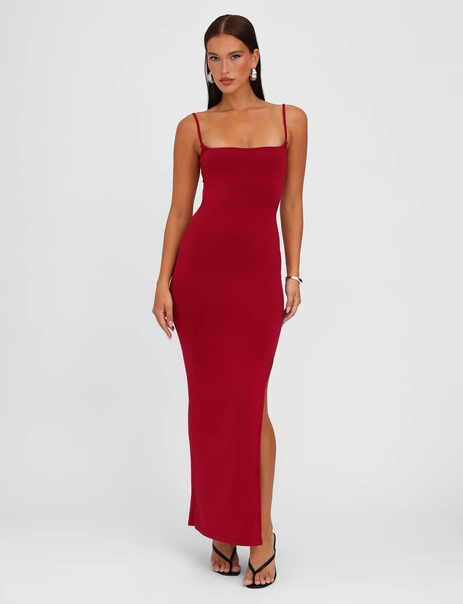 MINERVA MAXI DRESS - RED : BERRY RED