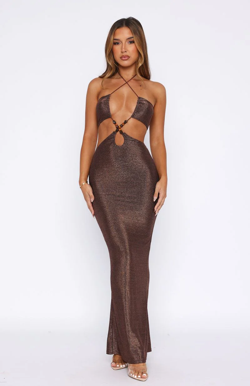 Making It Happen Maxi Dress Bronze