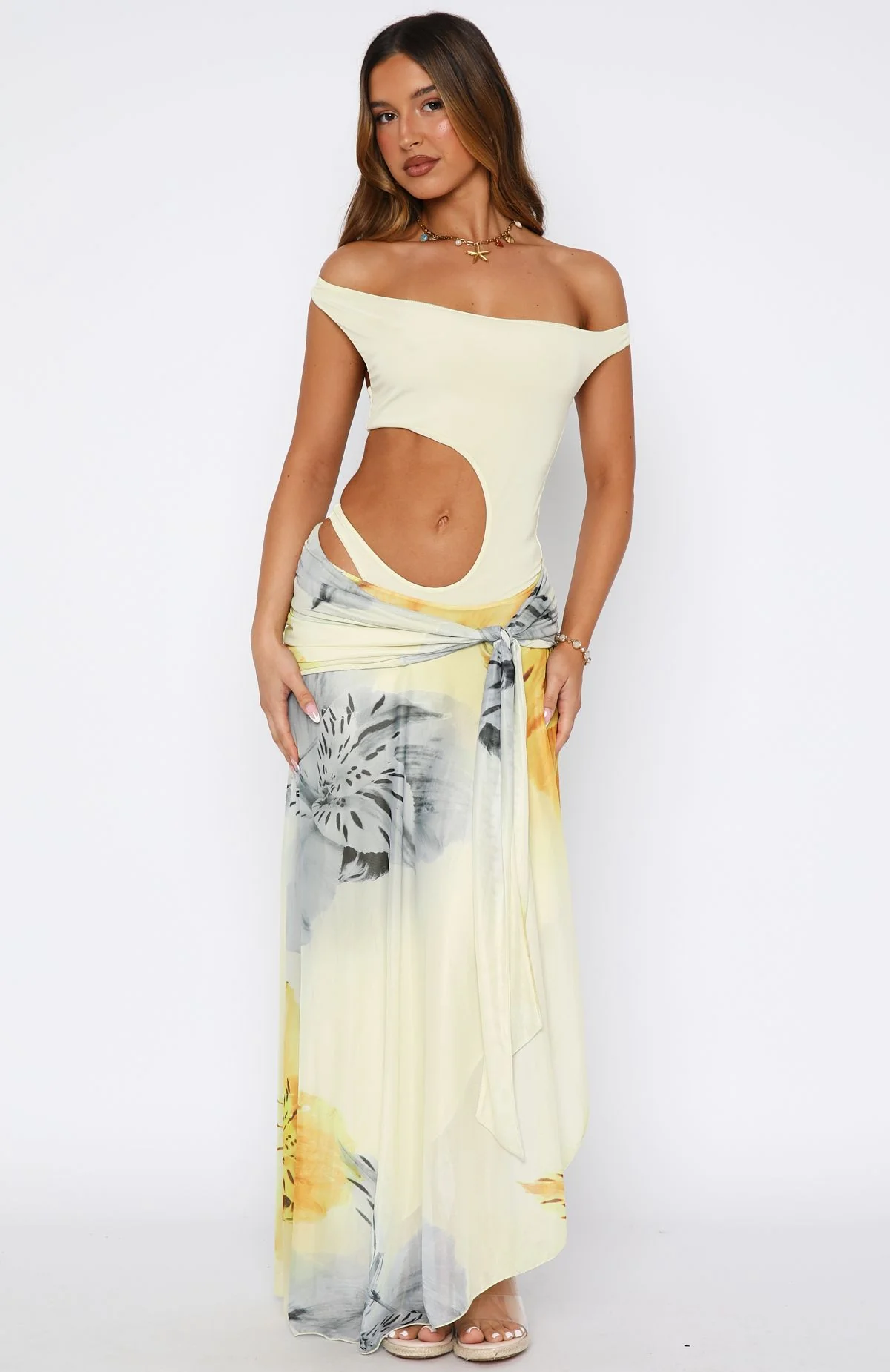Florence Fling Maxi Dress Lemon Blossom