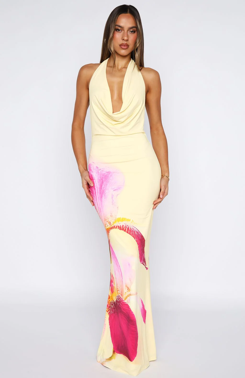 Vacation Time Maxi Dress Lemon Spritz
