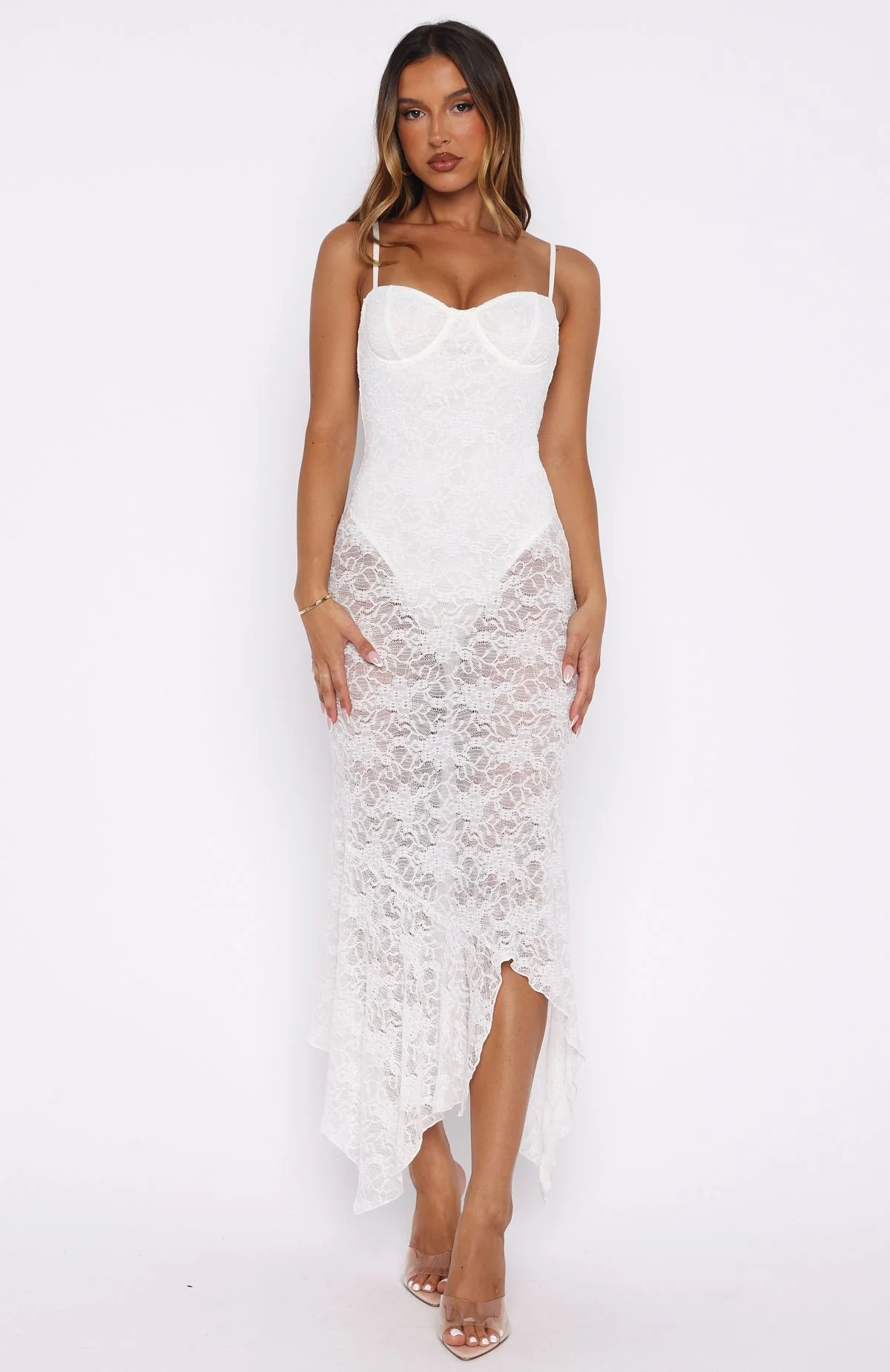 Darling Girl Midi Dress White