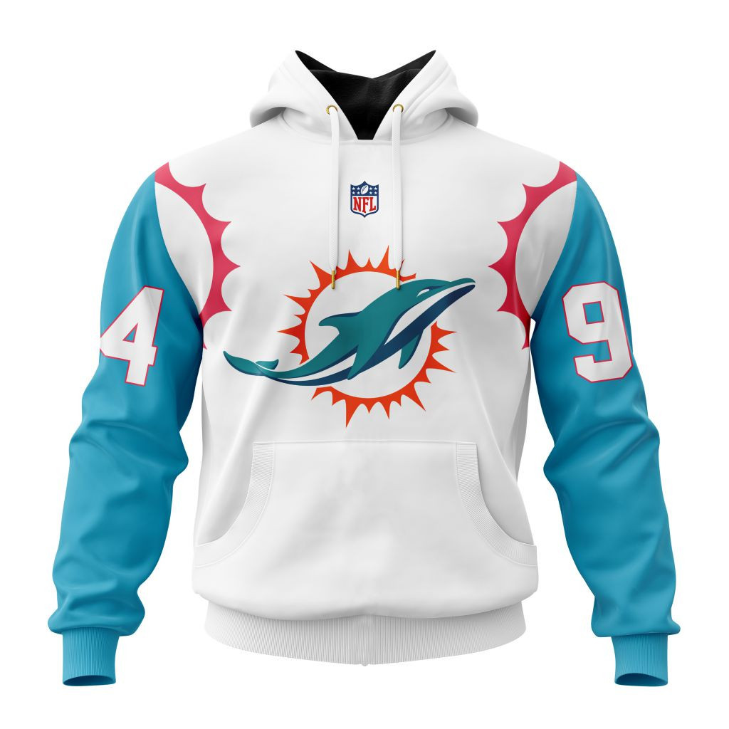 Miami Dolphins | Personalized Hoodie Away Design