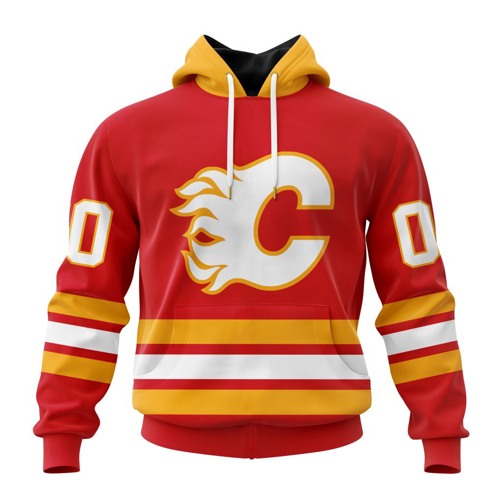 Calgary Flames | Personalized Home Hoodie Jerseys