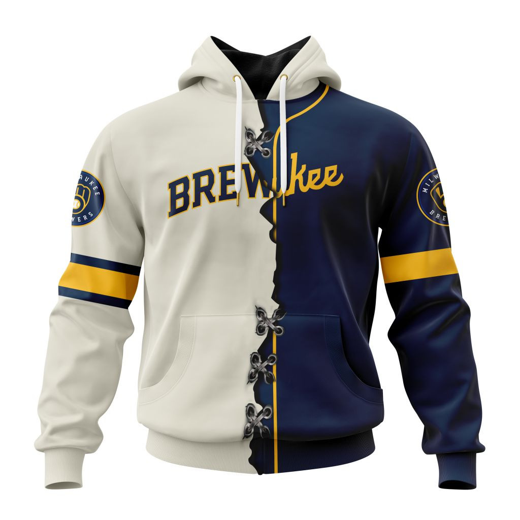 Milwaukee Brewers | Personalized Hoodie Mix Jersey Design