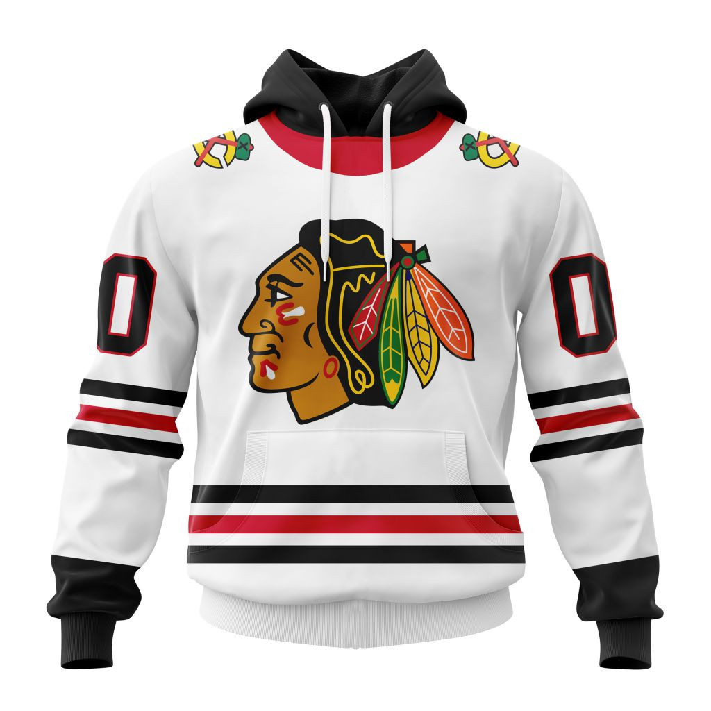 Chicago Blackhawks | Personalized Away Hoodie Jerseys