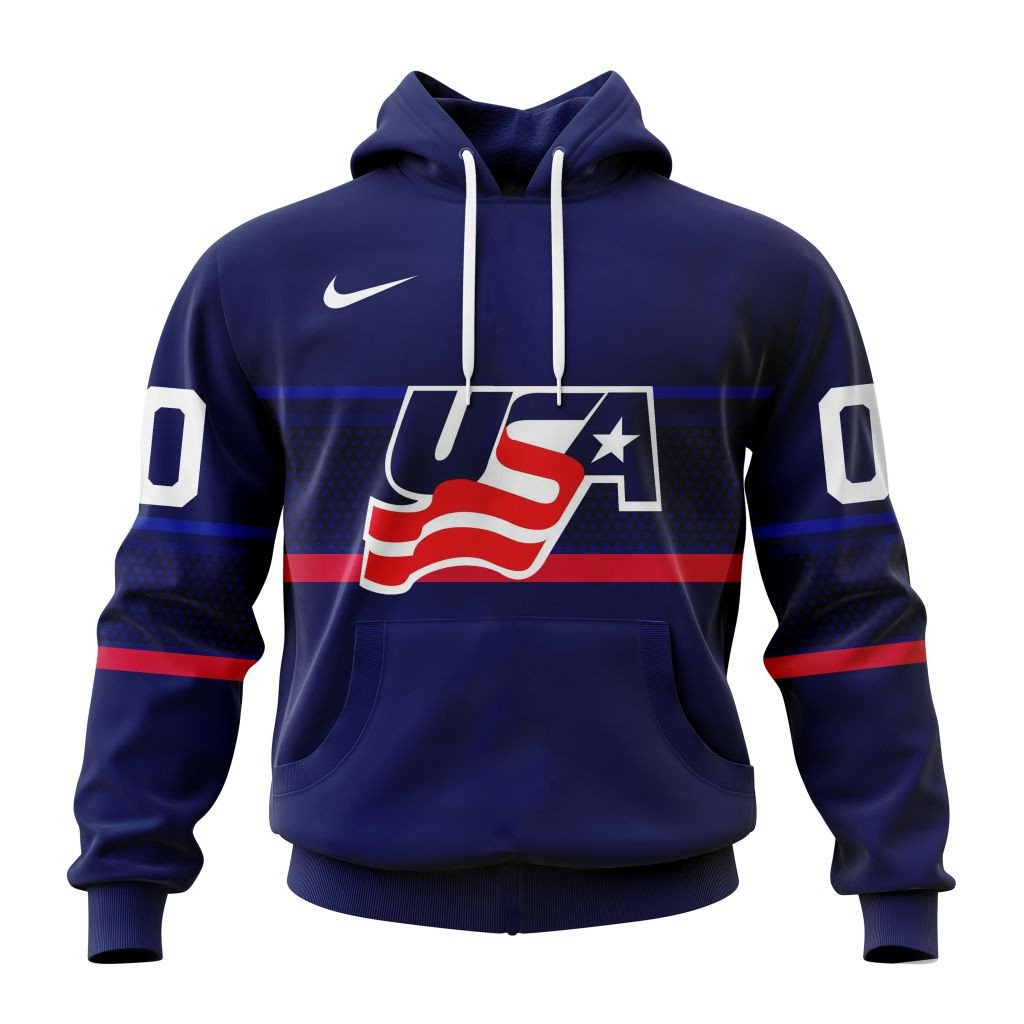 USA Hockey Personalized Away Hoodie Jerseys