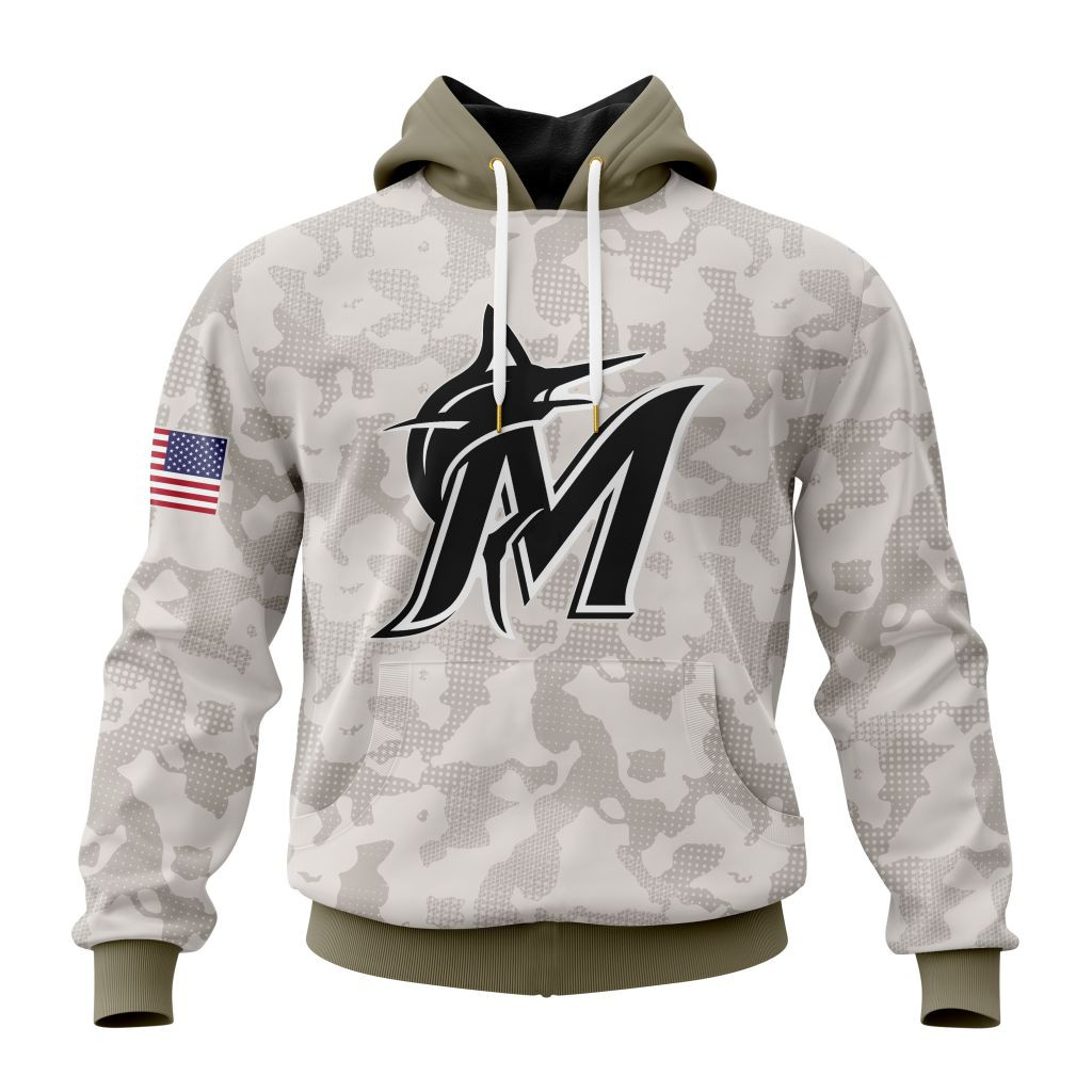 Miami Marlins | Special Hoodie Armed Forces Day Design