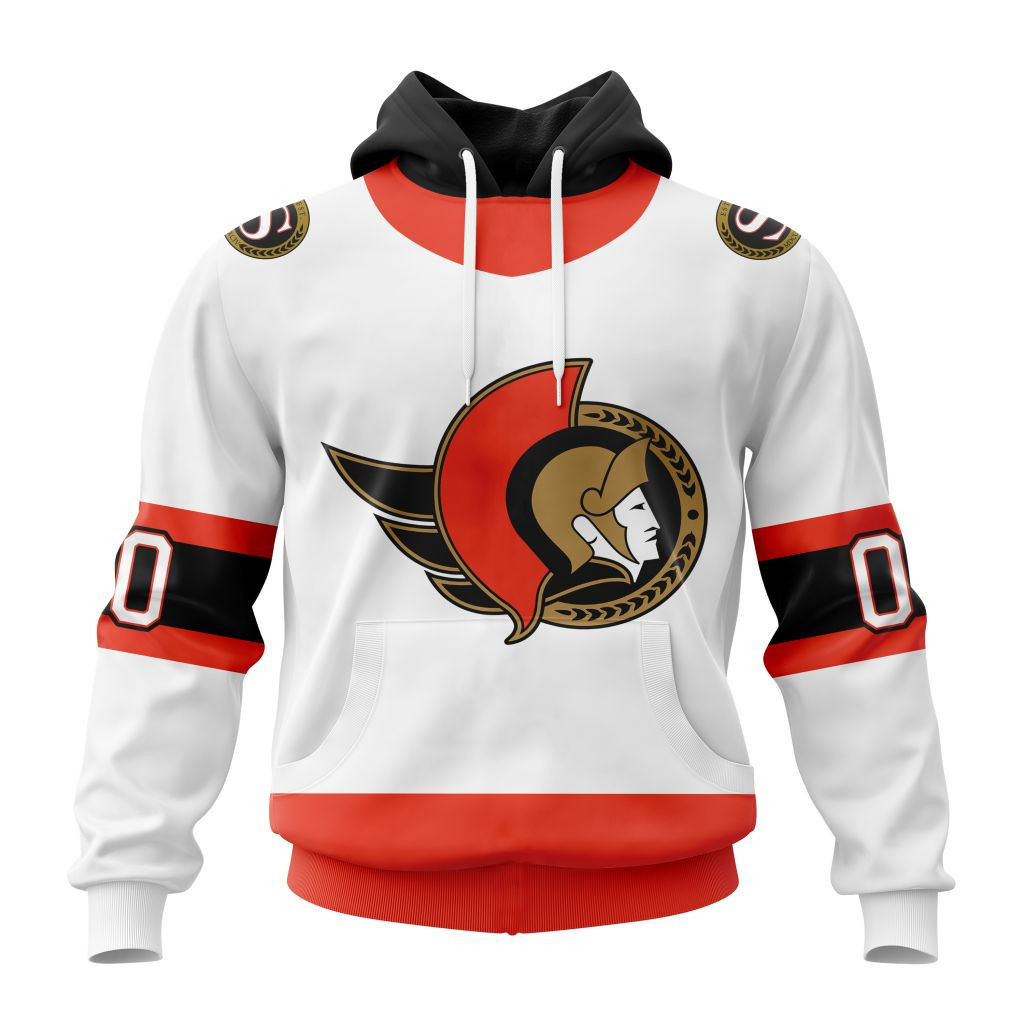 Ottawa Senators | Personalized Away Hoodie Jerseys