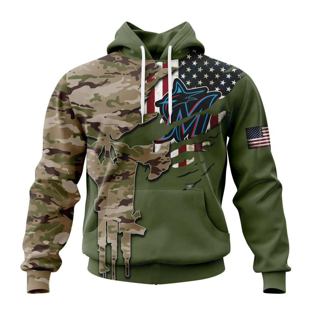 Miami Marlins | Special Camo Design For Veterans Day
