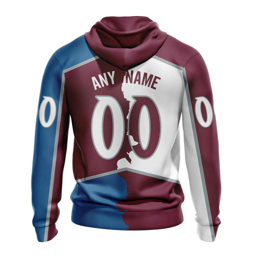 Colorado Avalanche | Personalize Home Mix Away Hoodie