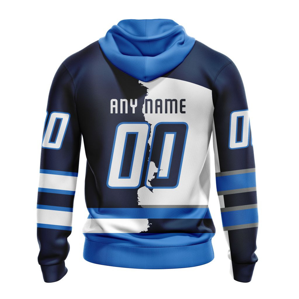 Winnipeg Jets | Personalize Home Mix Away Hoodie