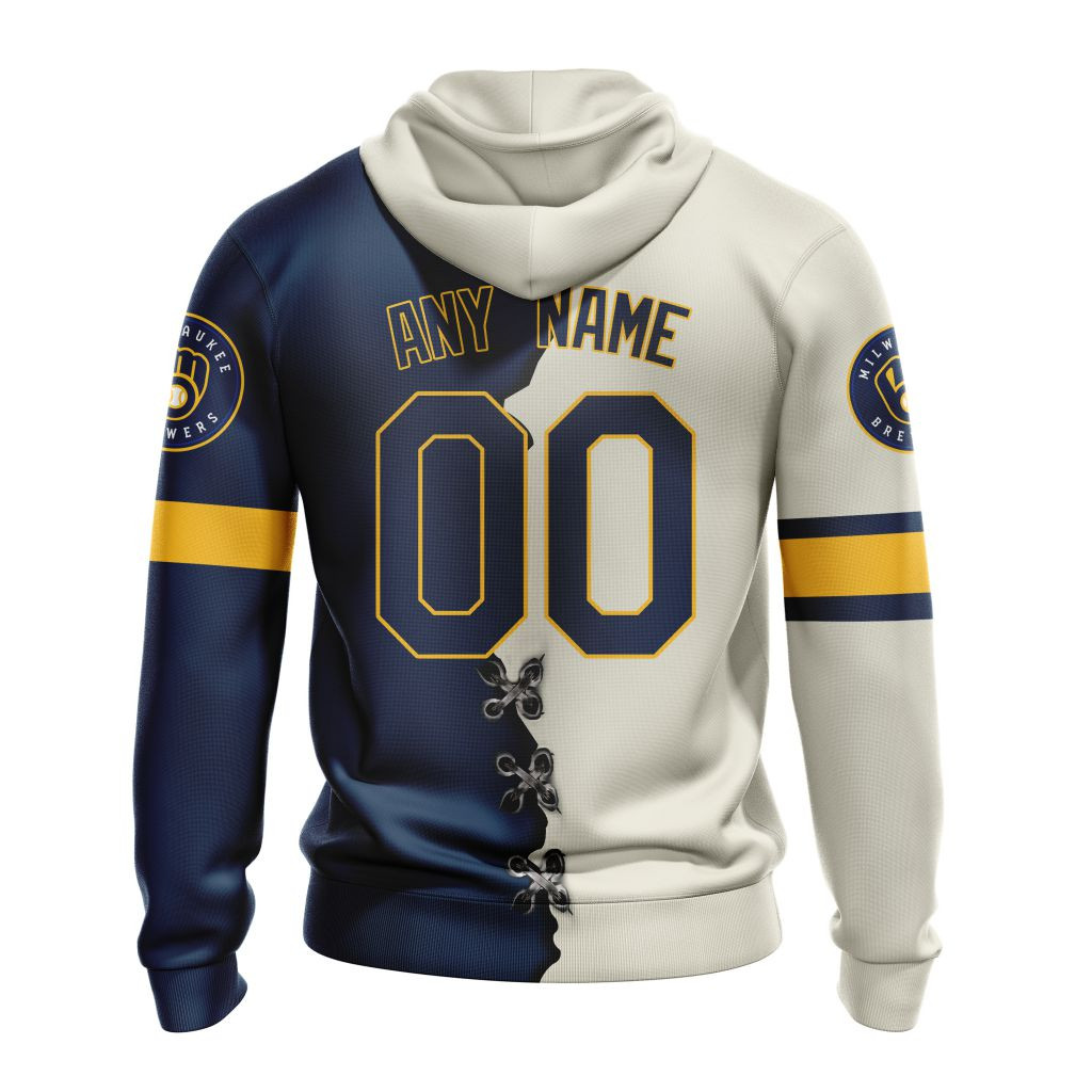 Milwaukee Brewers | Personalized Hoodie Mix Jersey Design