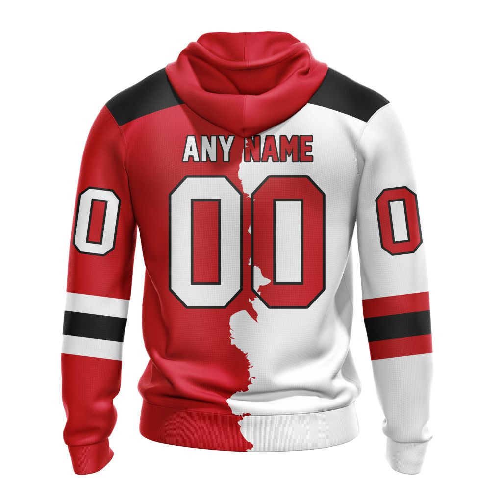 New Jersey Devils | Personalize Home Mix Away Hoodie